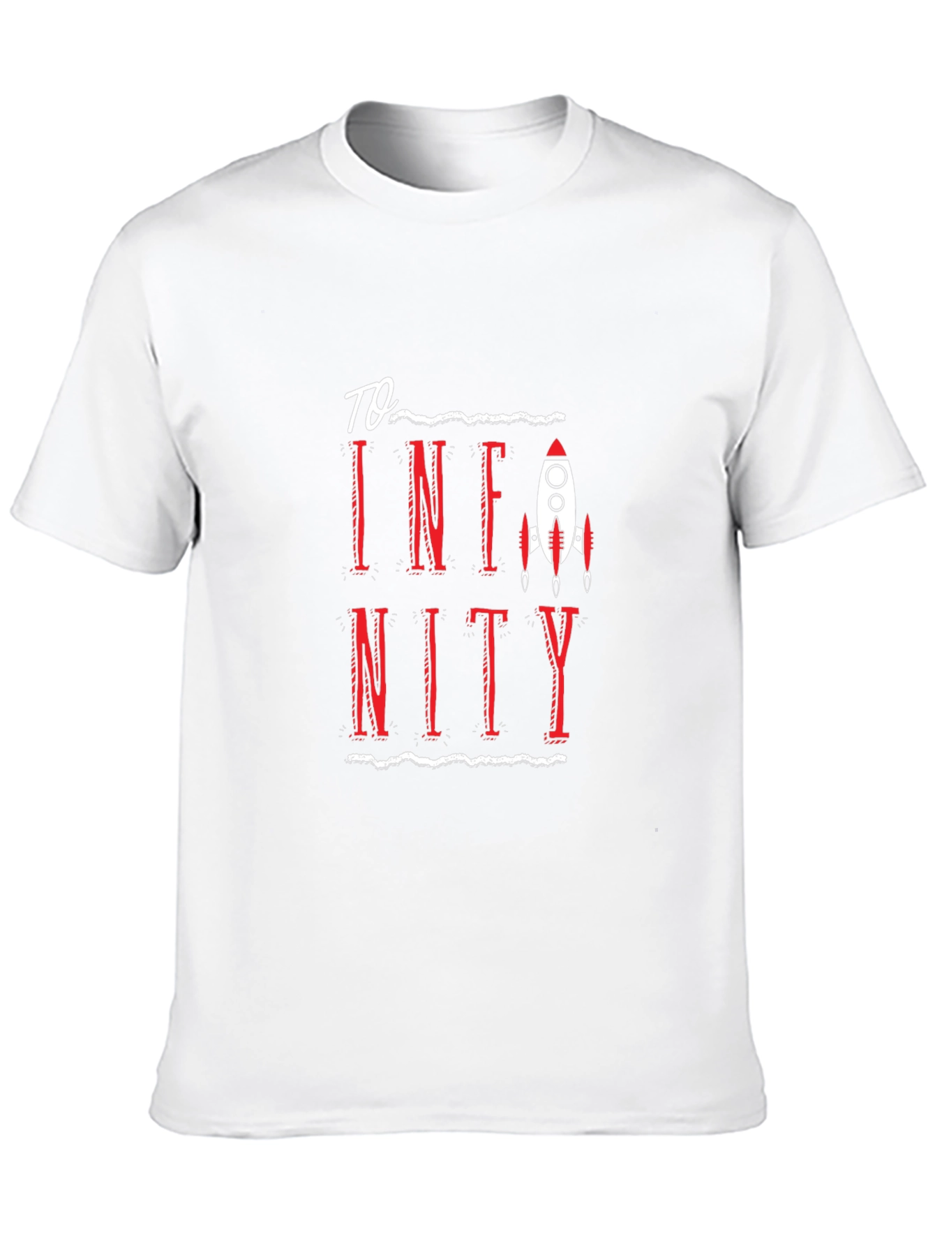 Black To Infinity Rocket Graphic Tee - Soft Black Cotton T-Shirt view 10