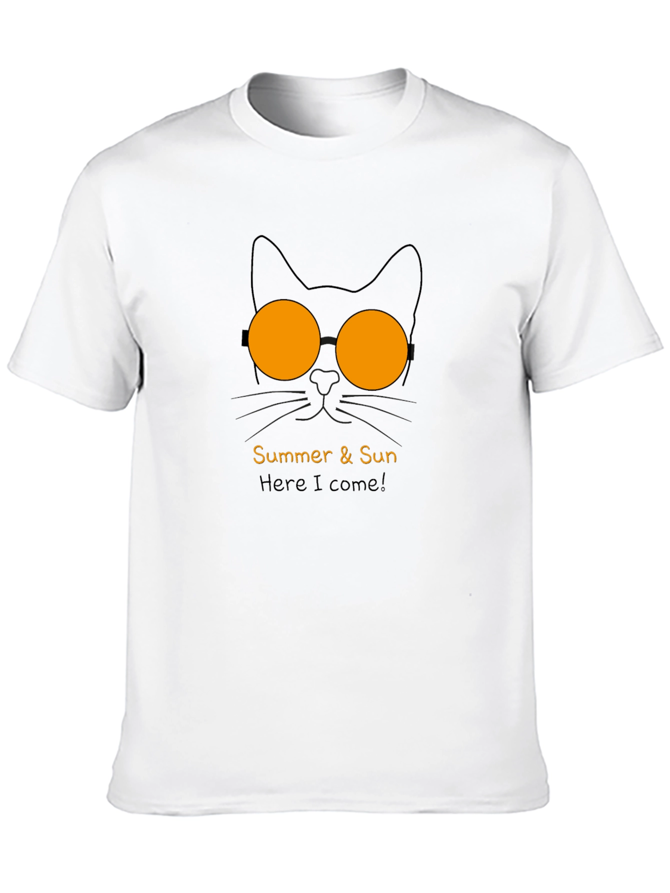 Black Summer Cat T-Shirt - Cool Shades & Sunny Vibes view 10