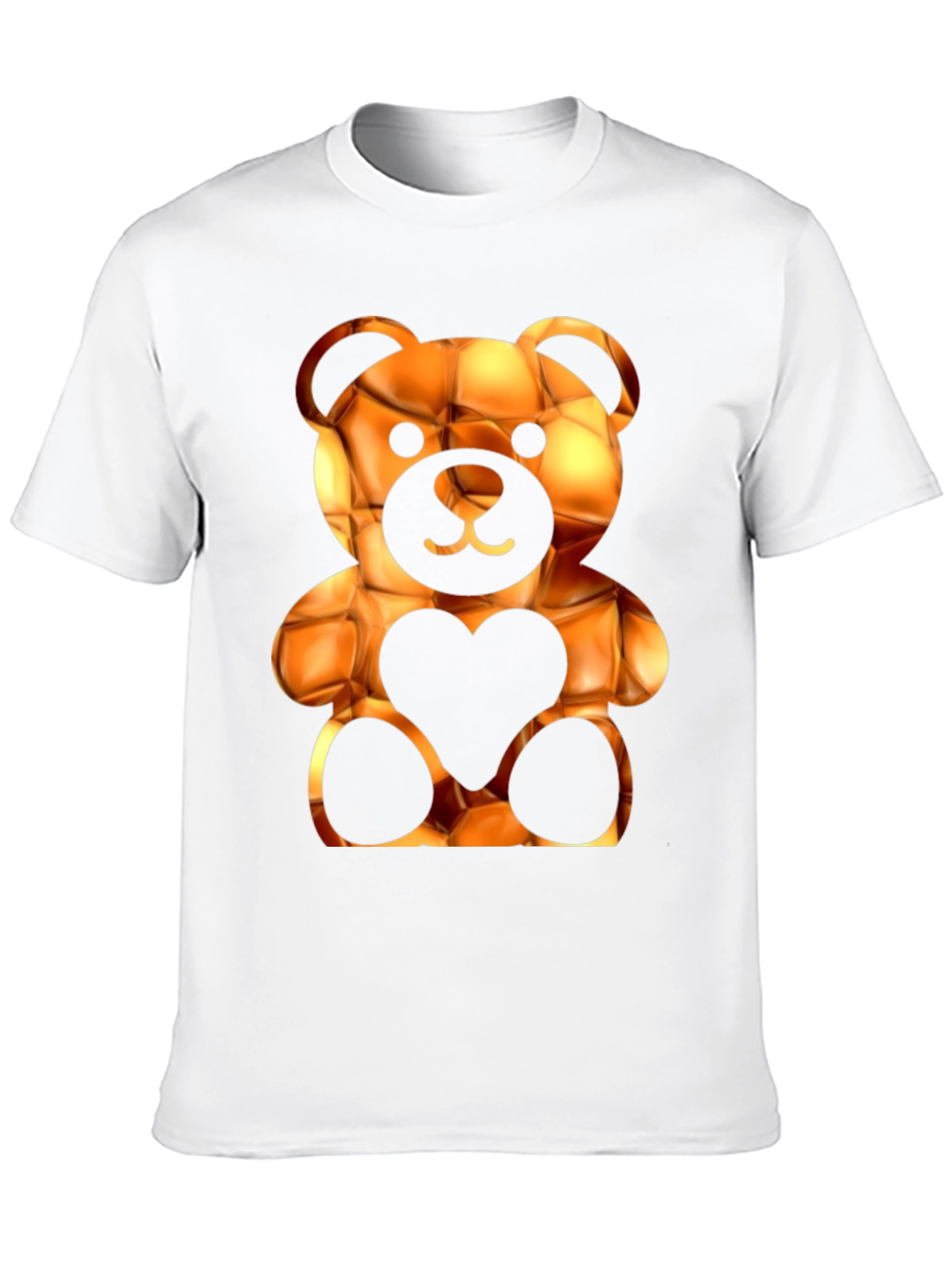 Black Trendy Black Bear Heart Graphic Tee view 10