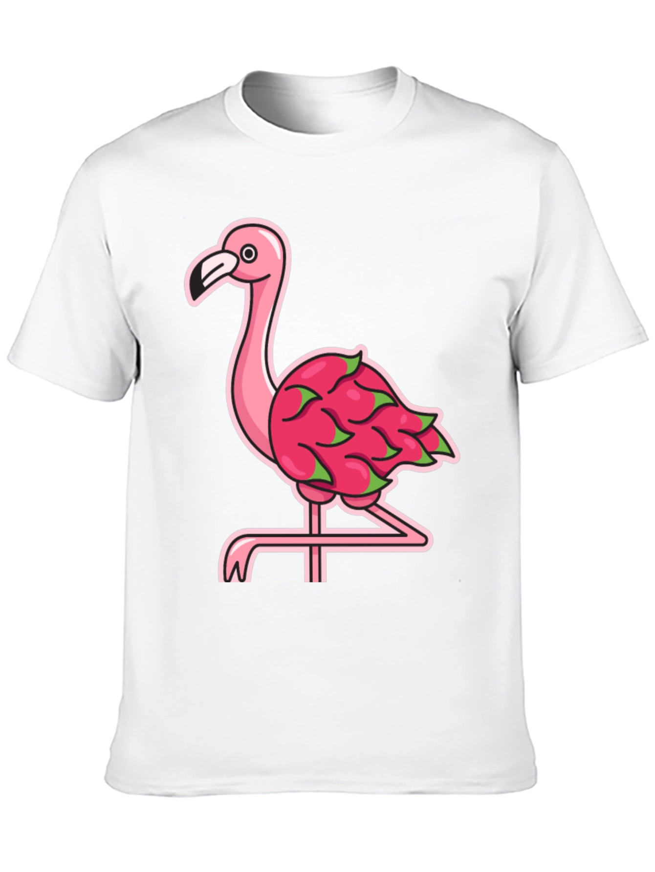 Black Flamingo Dragon Fruit Graphic Tee view 10