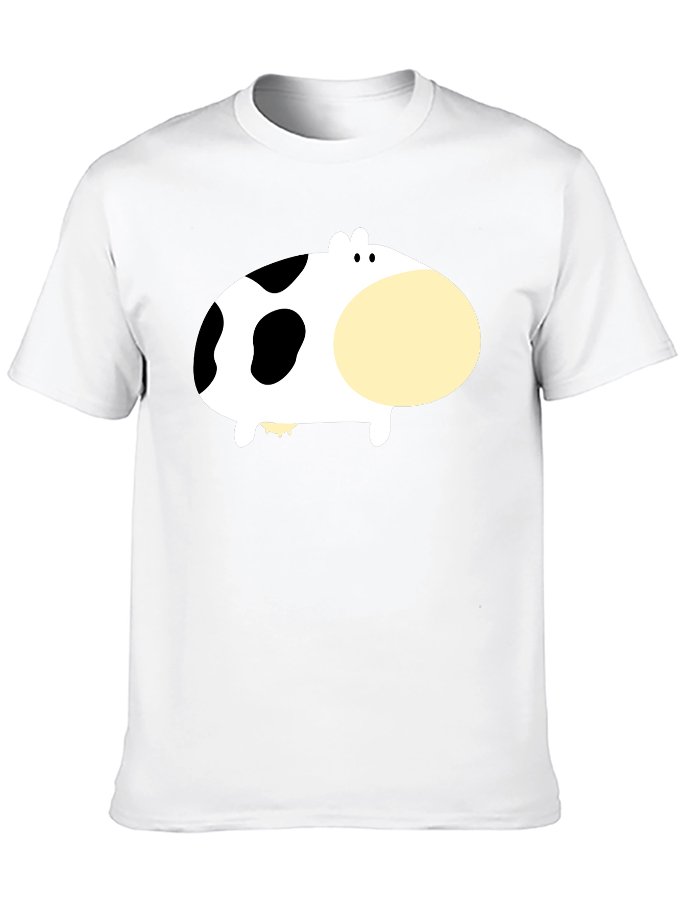Black Cute Cartoon Cow Graphic Tee - Black view 10