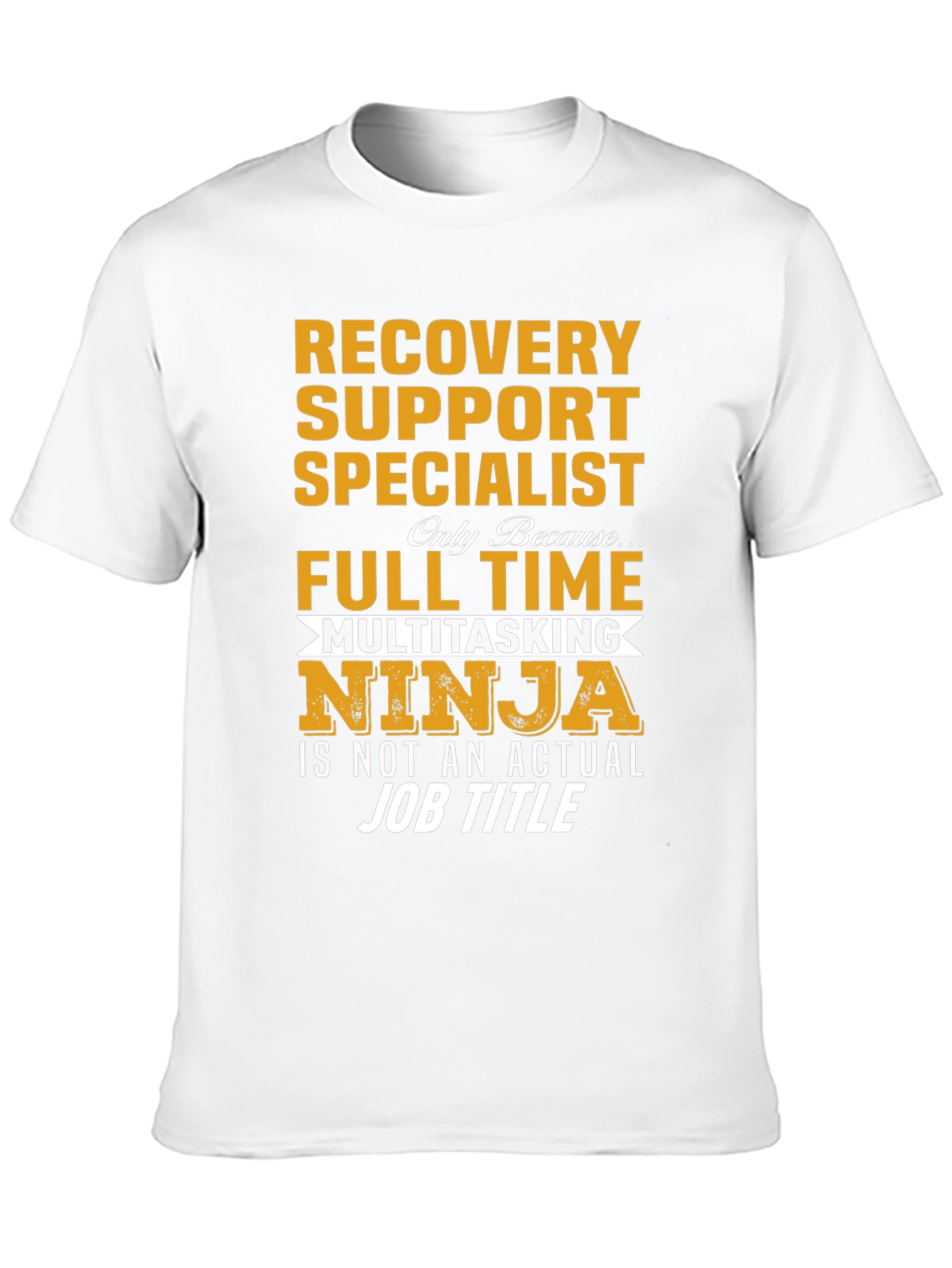 Black Recovery Support Specialist Ninja T-Shirt view 10