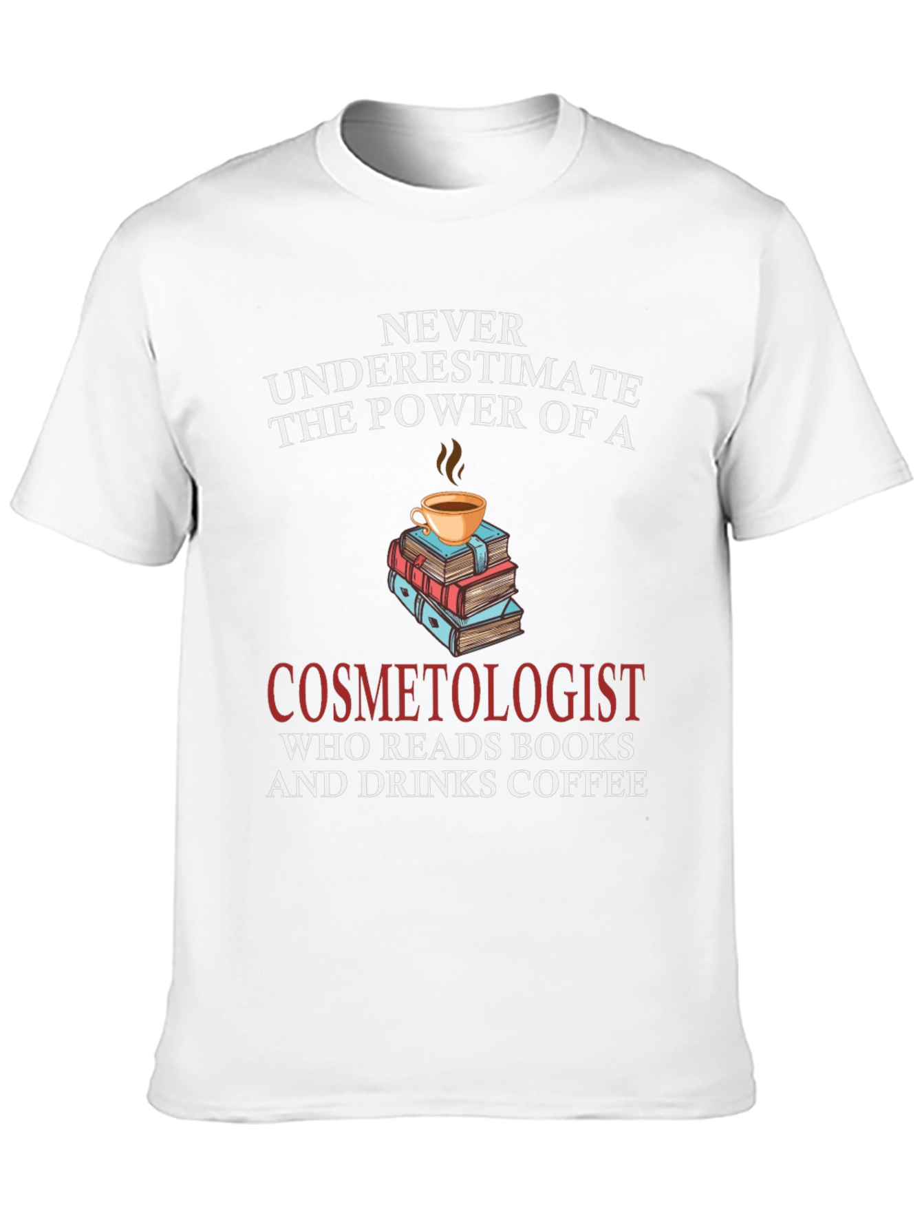Black Cosmetologist Coffee & Books T-Shirt view 10