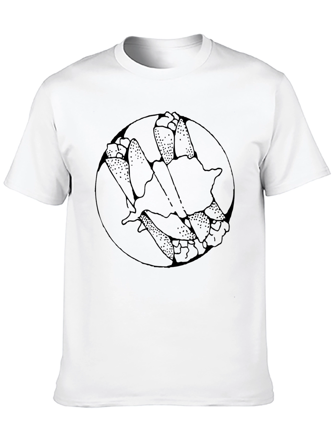 Black Cannoli Circle Graphic Tee - Unisex Black T-Shirt view 10