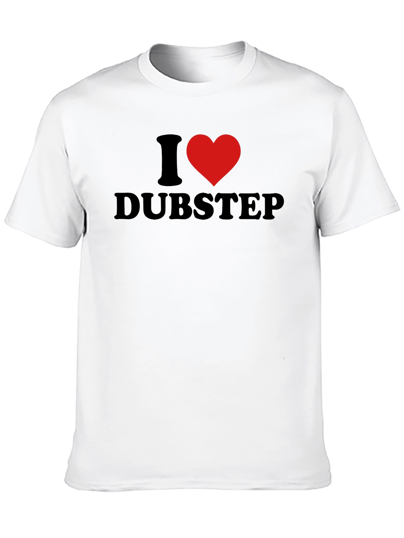 Black I Heart Dubstep Black T-Shirt view 10