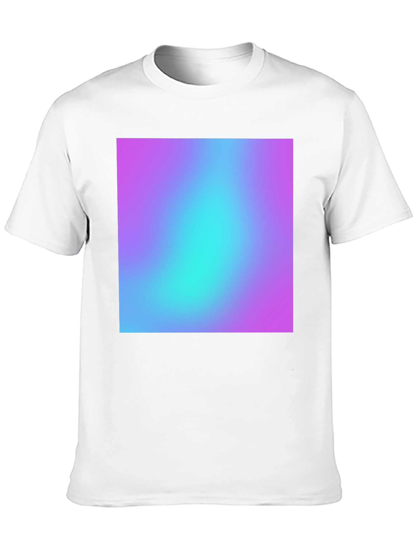 Black Men's Black T-Shirt with Vibrant Gradient Design view 10