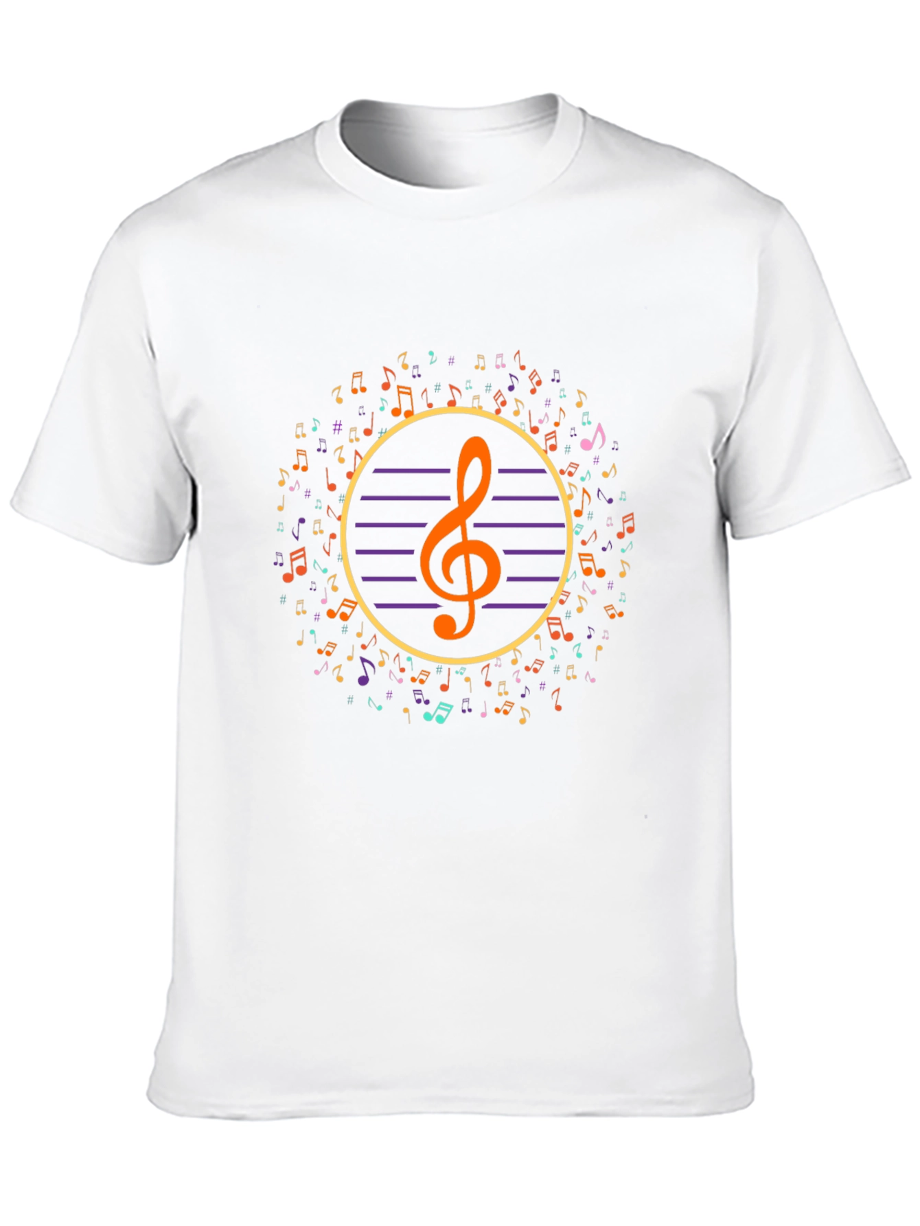 Black Musical Notes Graphic T-Shirt view 10