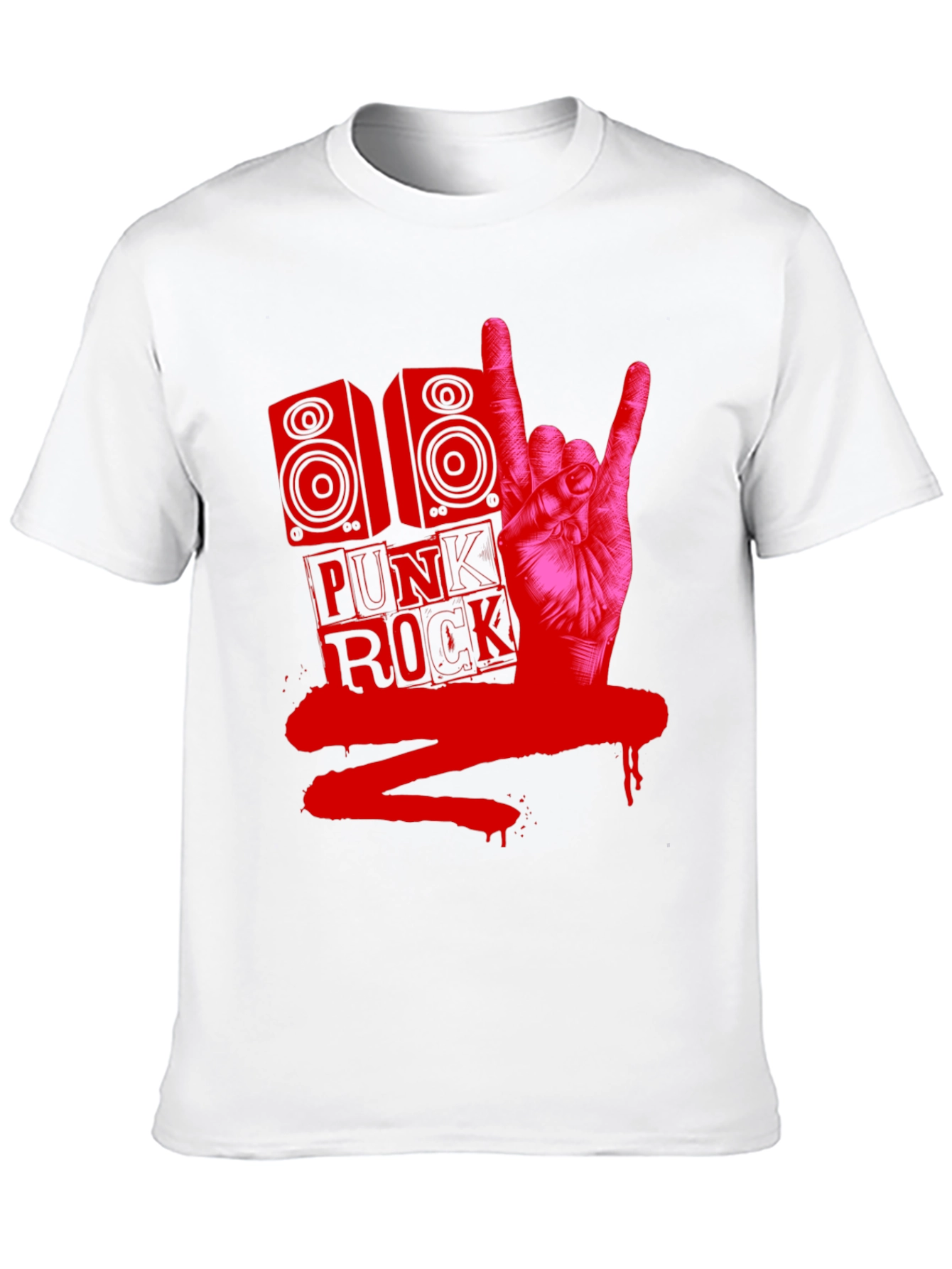 Black Punk Rock Graphic Tee view 10