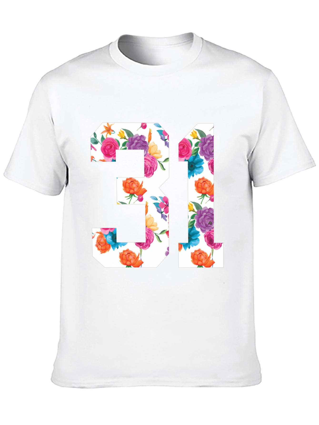 Black Floral Number 31 Graphic T-Shirt view 10