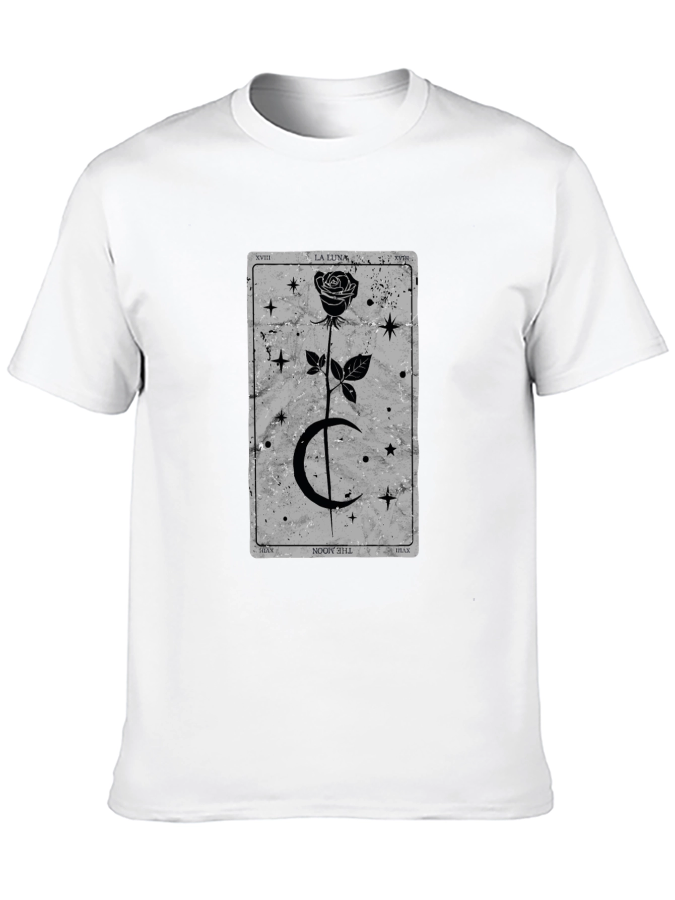 Black Moon Tarot Card T-Shirt - Gothic Rose Design view 10
