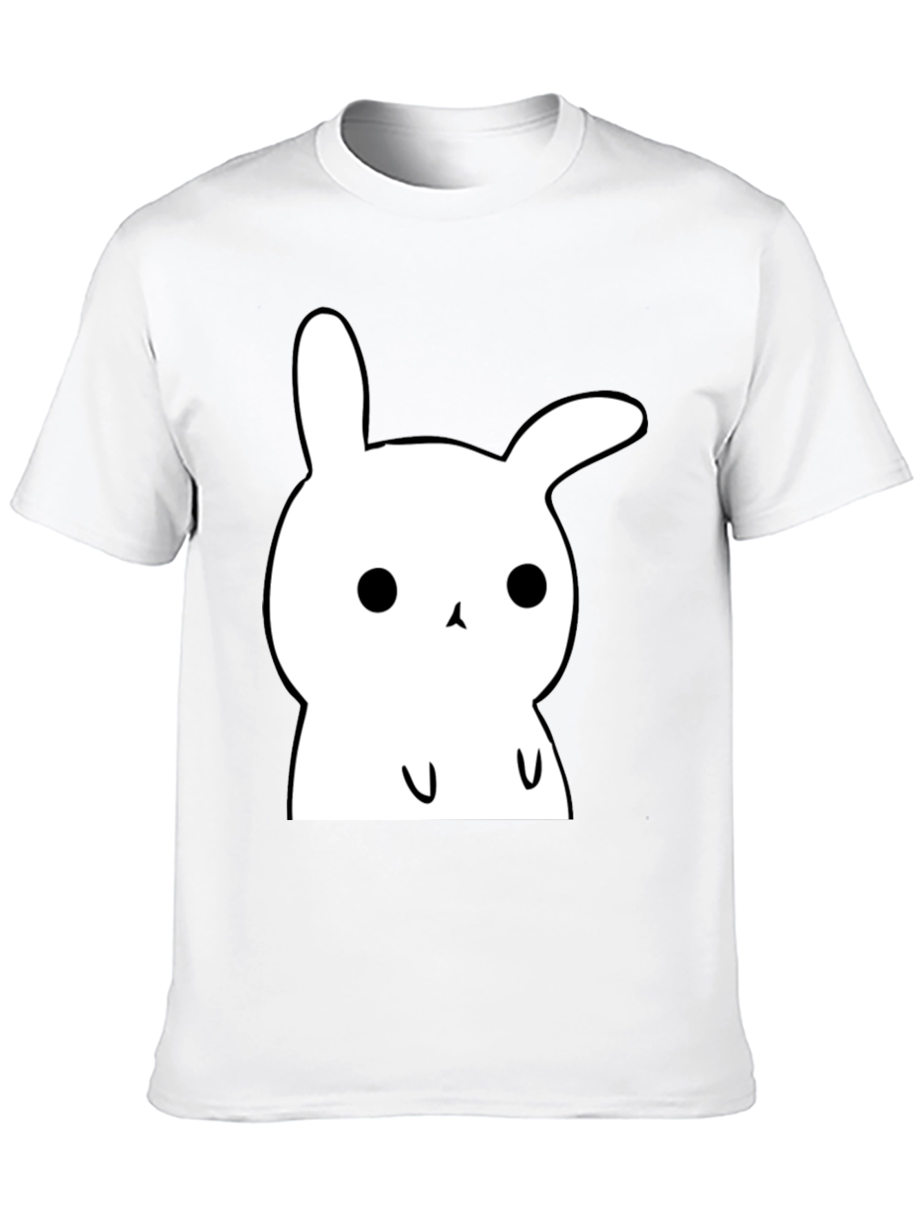 Black Cute Bunny Graphic T-Shirt - Soft Cotton Tee view 10