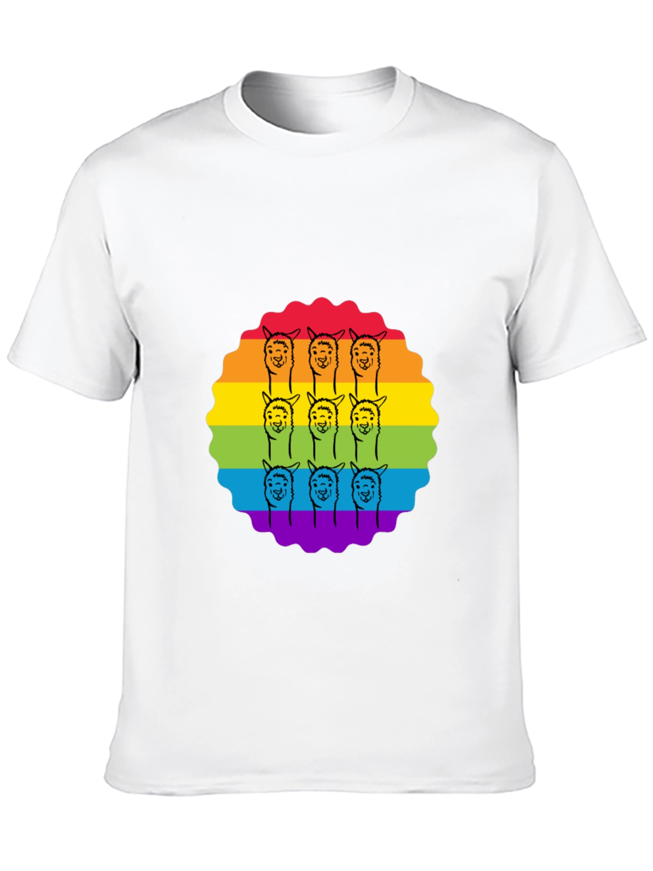 Black Rainbow Alpaca T-Shirt view 10