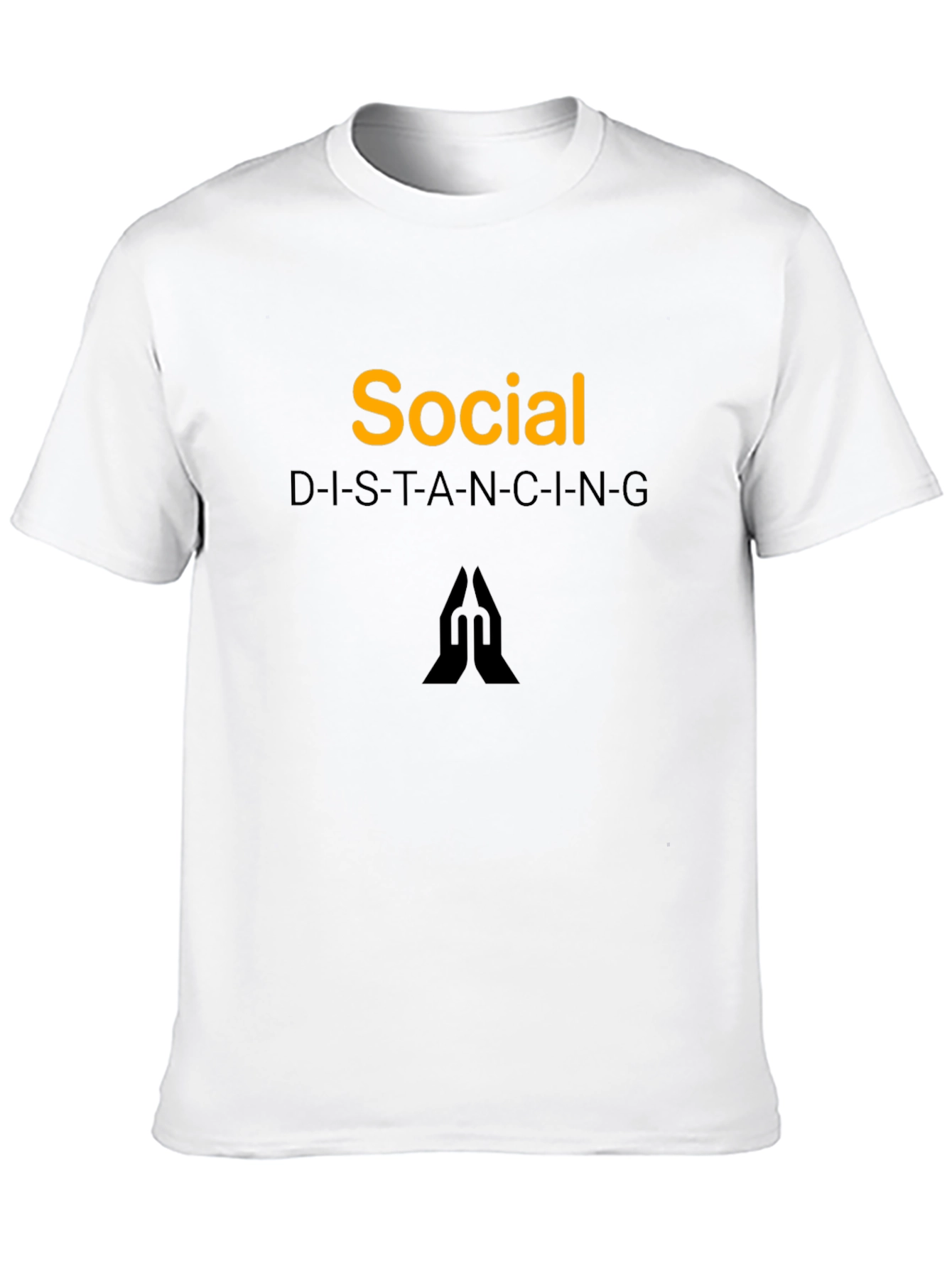 Black Social Distancing Graphic Tee - Black Crew Neck view 10