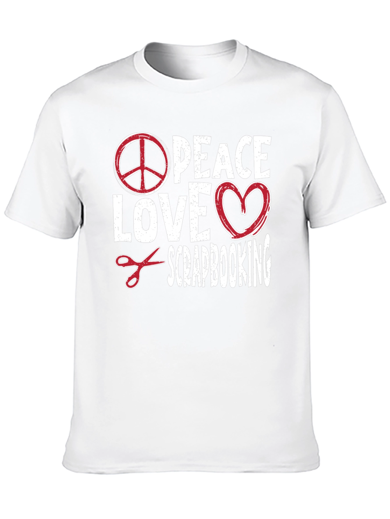 Black Peace Love Scrapbooking Graphic Tee view 10