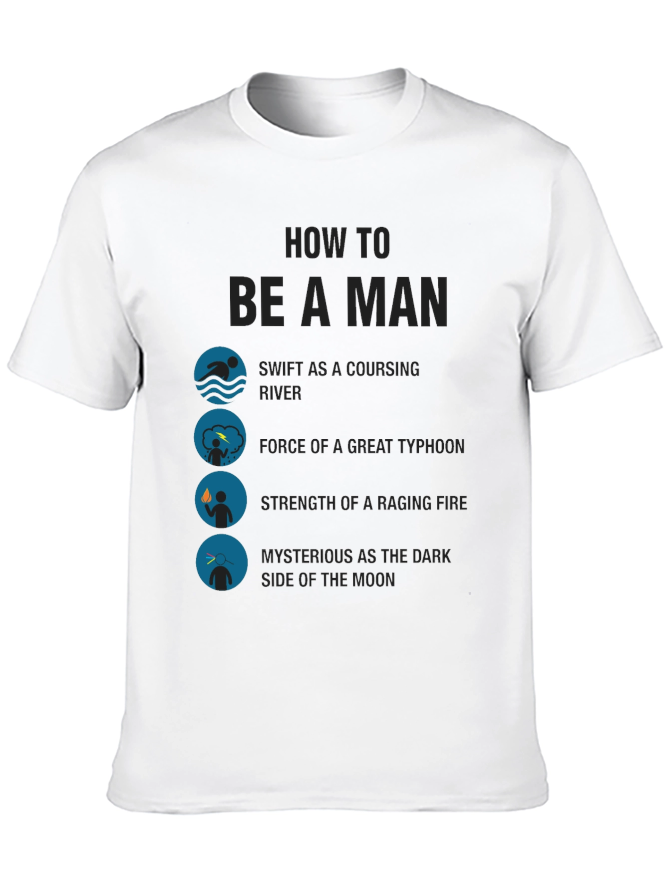 Black How to Be a Man Graphic T-Shirt view 10