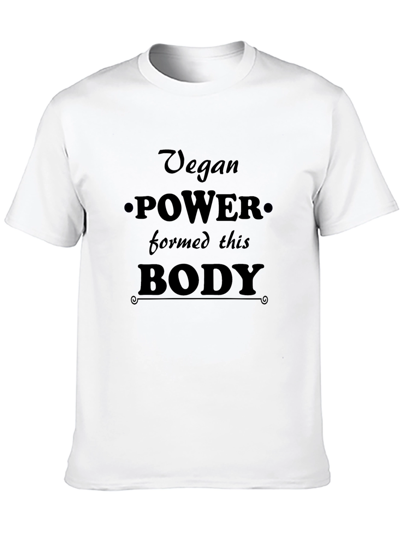 Black Vegan Power Black T-Shirt view 10