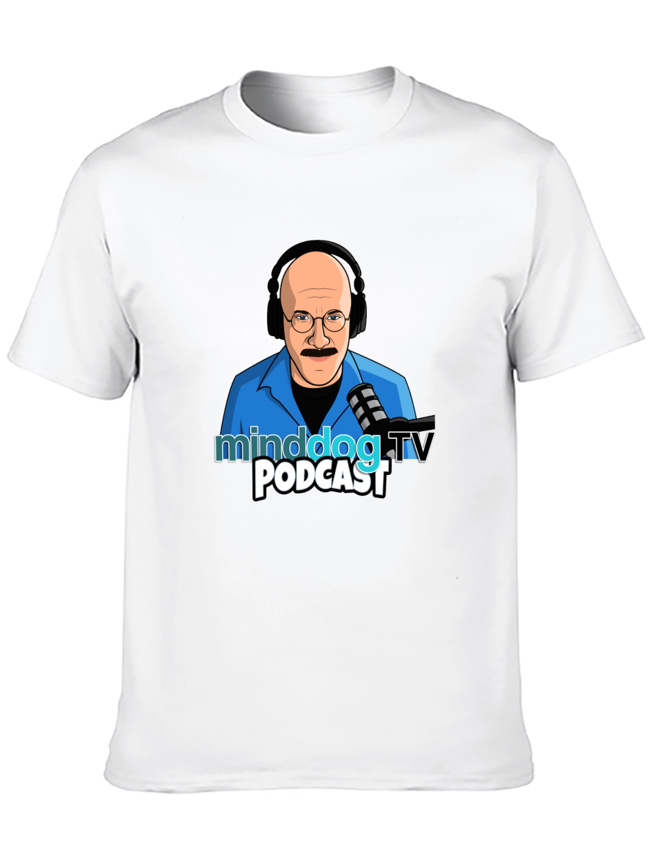 Black Minddog.TV Podcast Graphic T-Shirt view 10