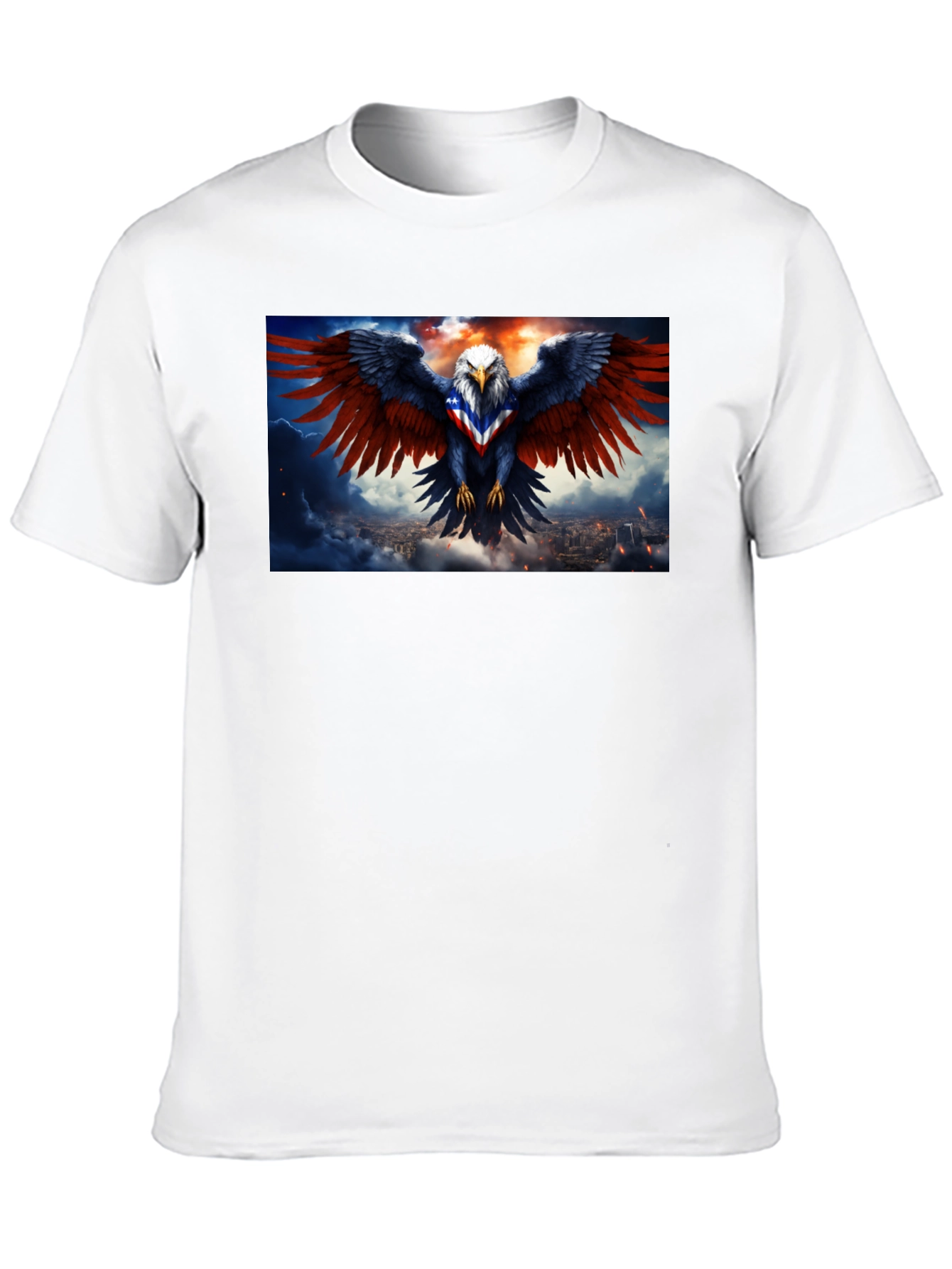 Black American Eagle Graphic T-Shirt - Patriotic Design view 10