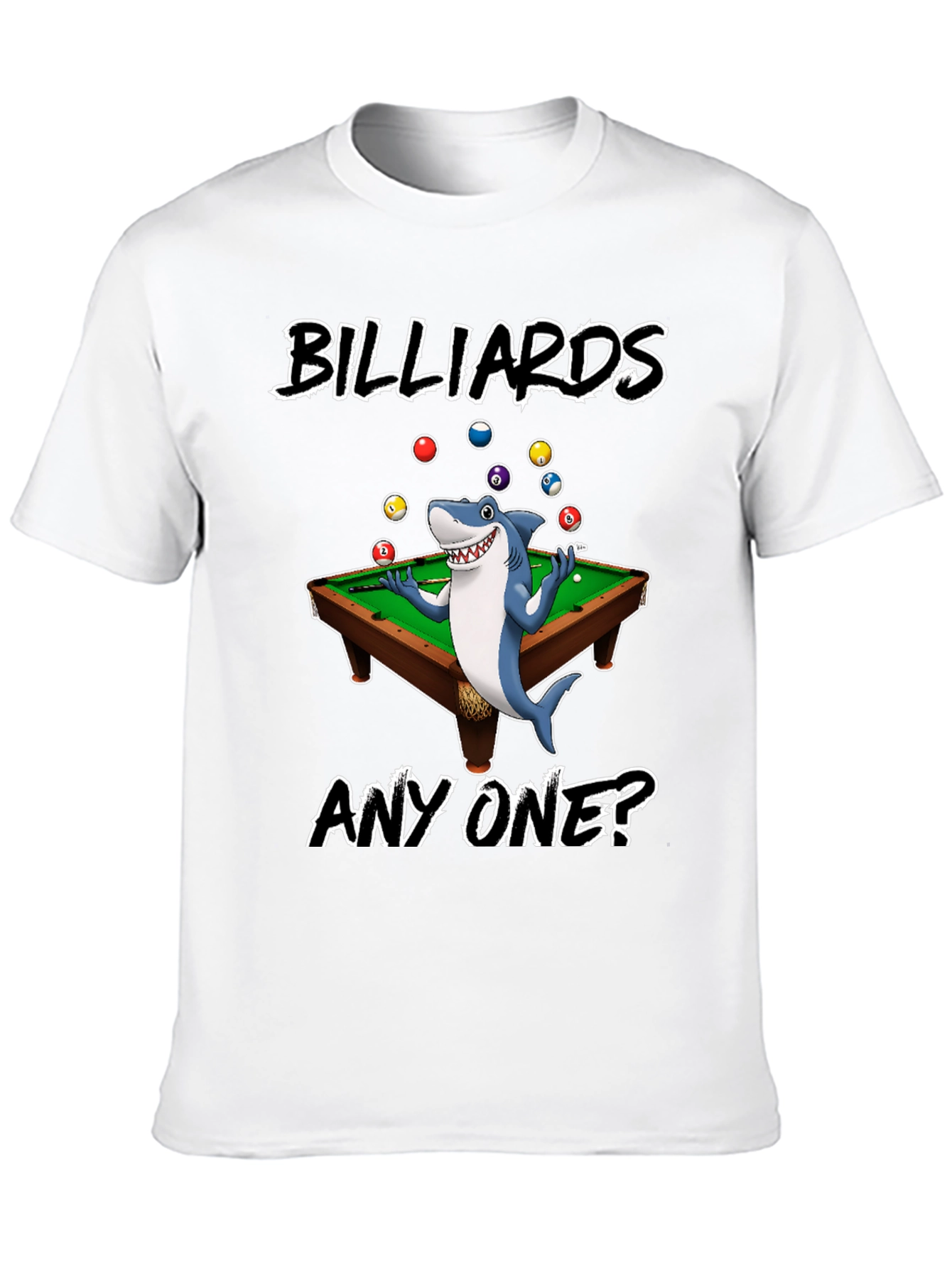 Black Billiards Shark Graphic T-Shirt view 10