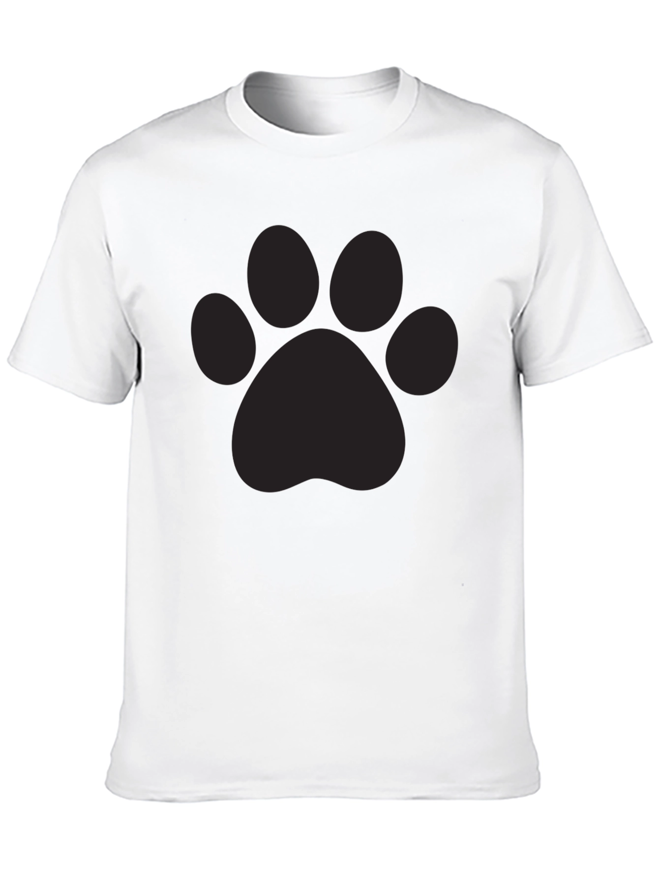 Black Black Paw Print Graphic T-Shirt view 10