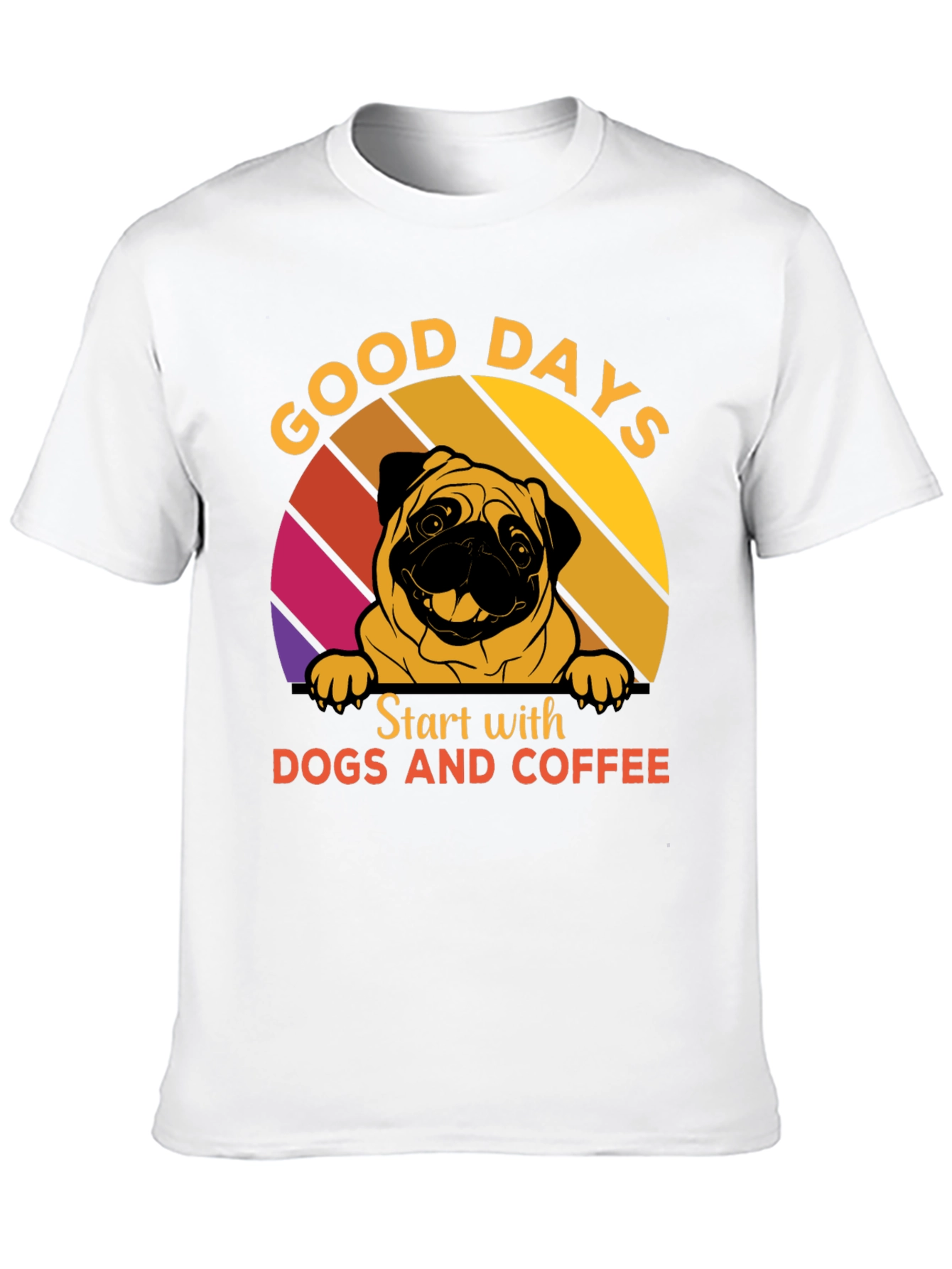 Black Good Days Dog and Coffee T-Shirt view 10