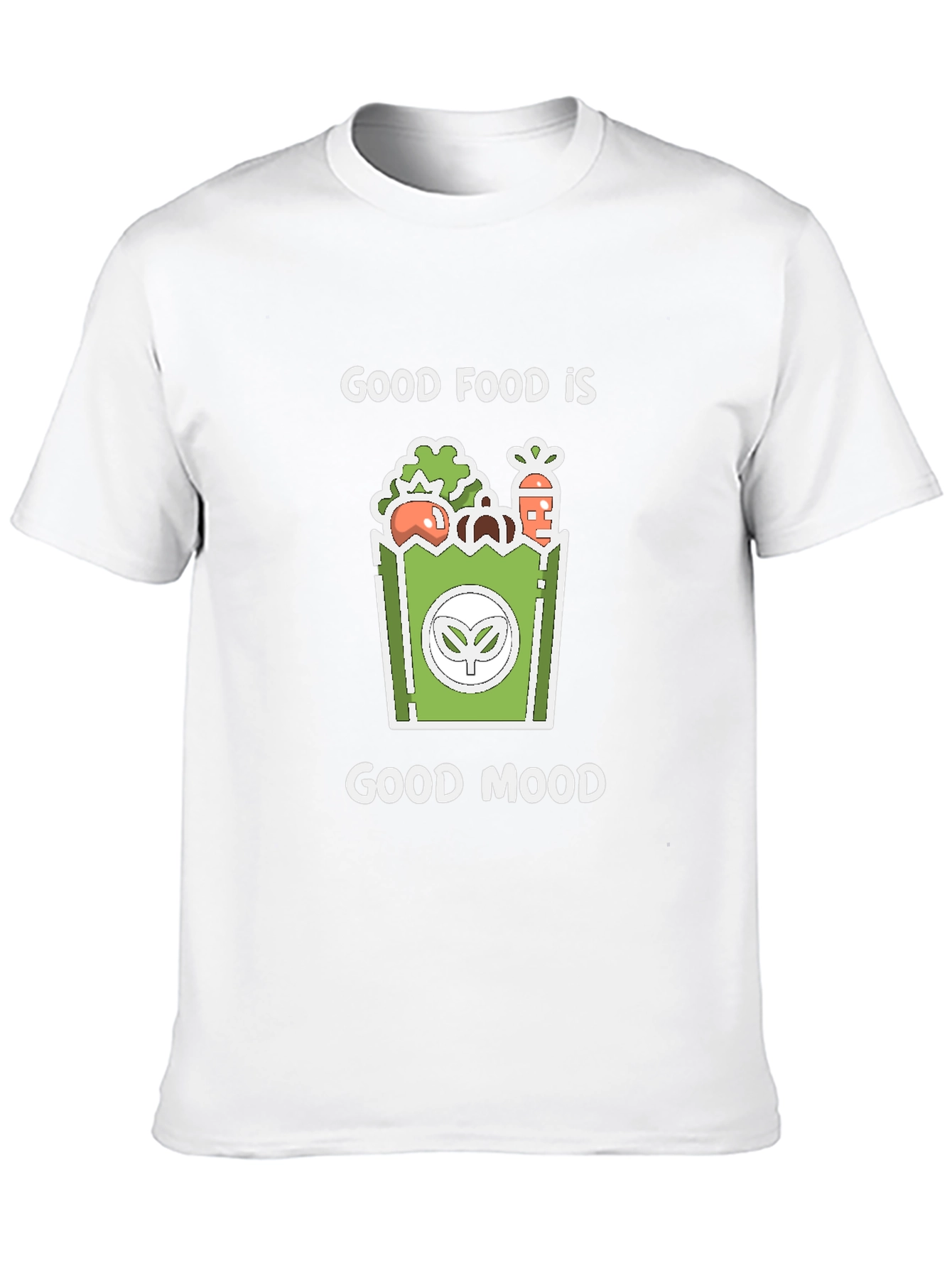 Black Good Food, Good Mood Graphic Tee - Black view 10