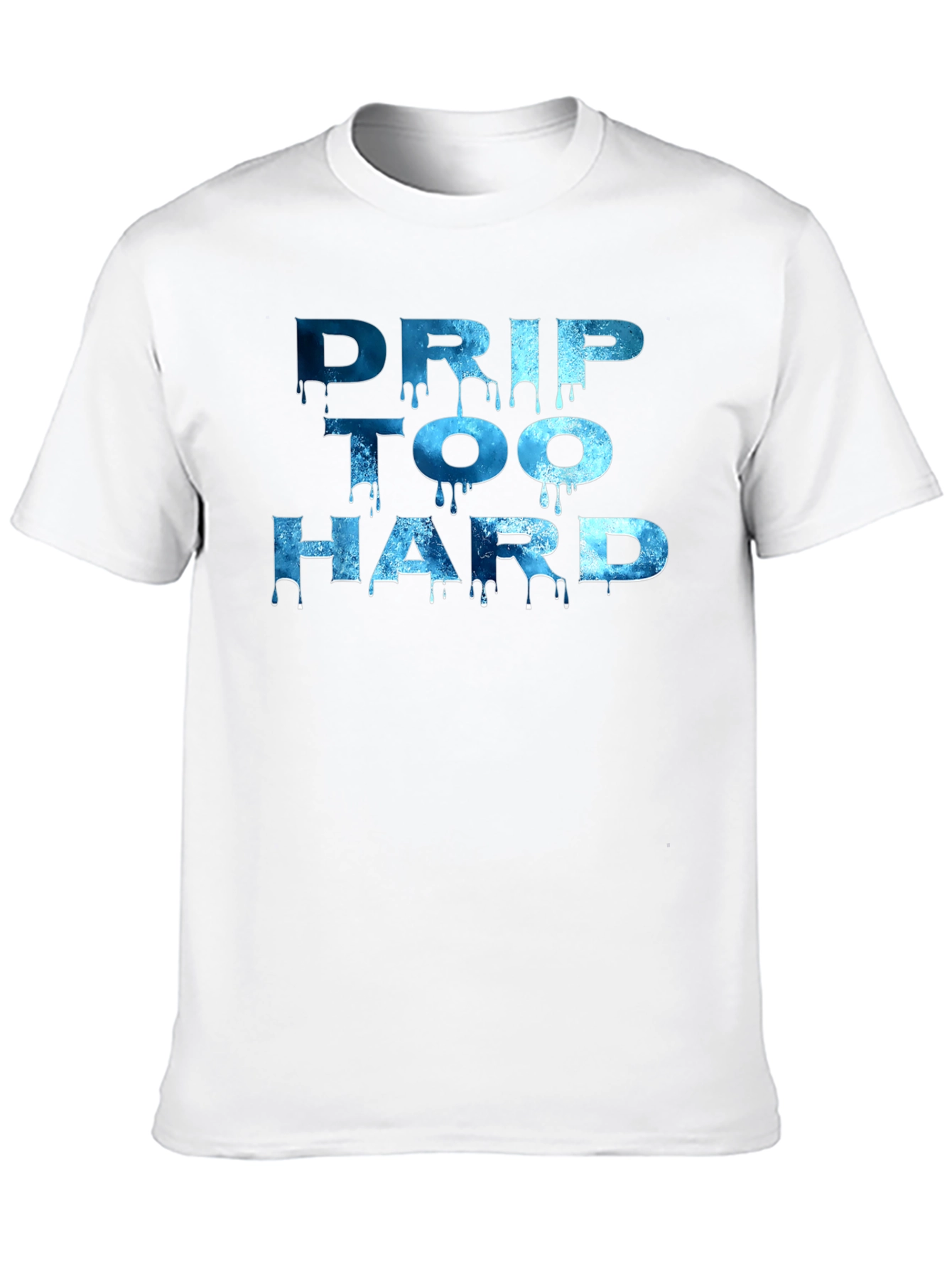 Black Drip Too Hard Graphic T-Shirt - Black view 10
