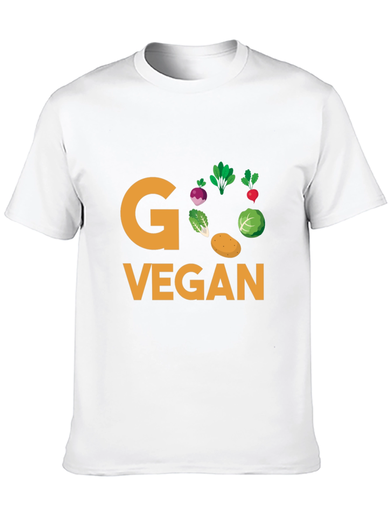 Black Go Vegan T-Shirt - Black Cotton Tee view 10