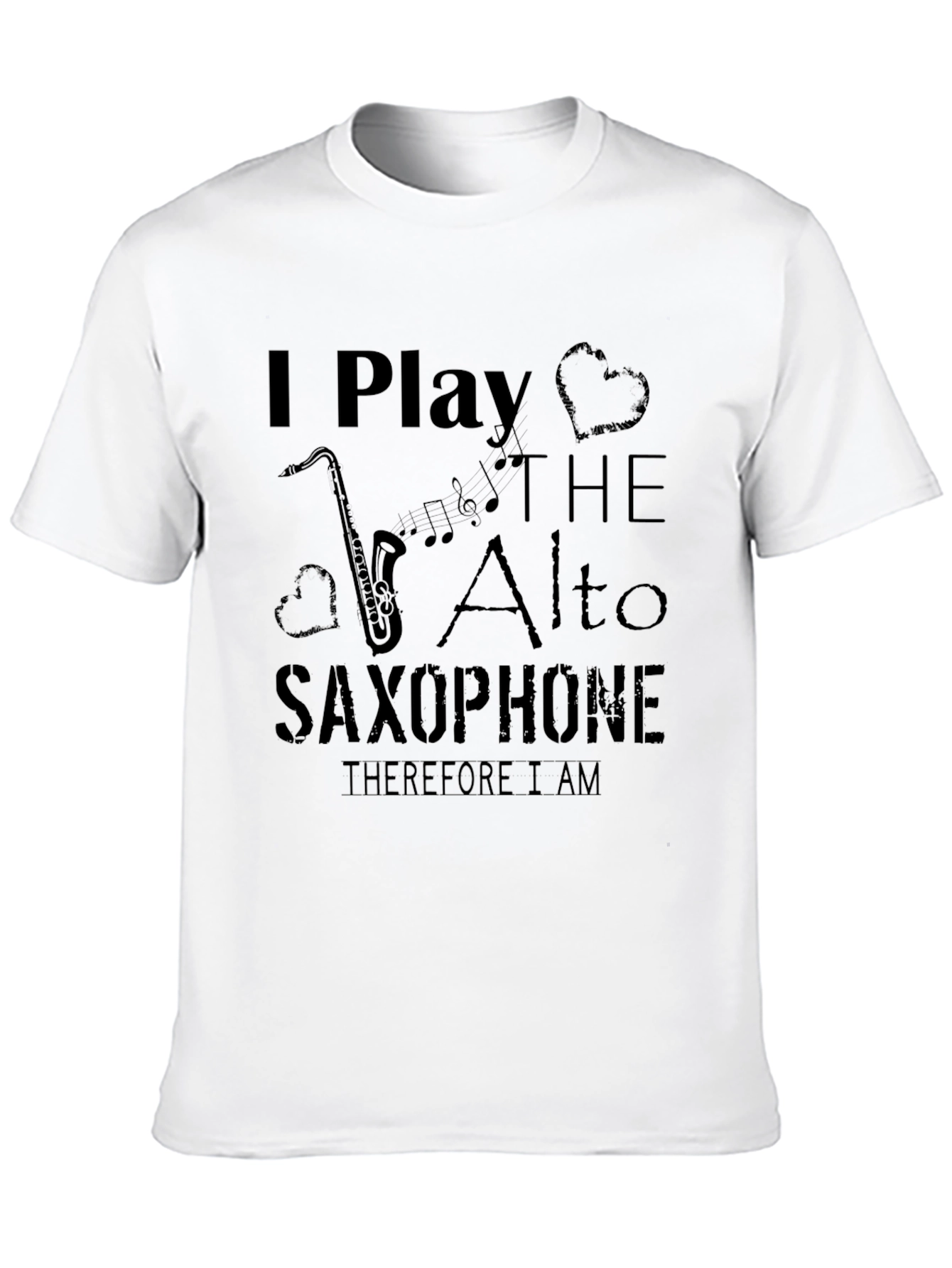 Black I Play The Alto Saxophone Graphic T-Shirt view 10