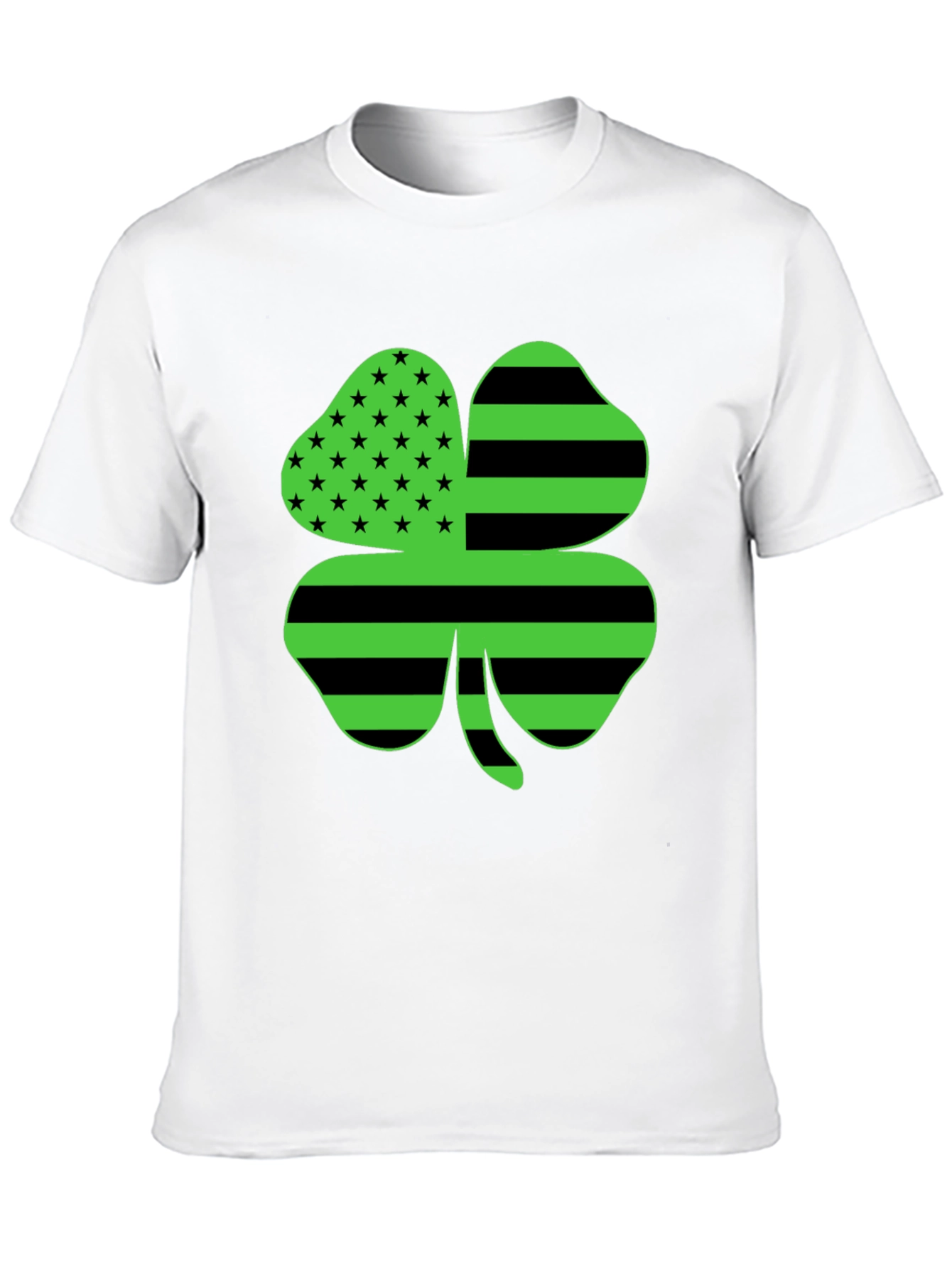 Black St. Patrick's Day Shamrock Novelty Graphic Tee view 10