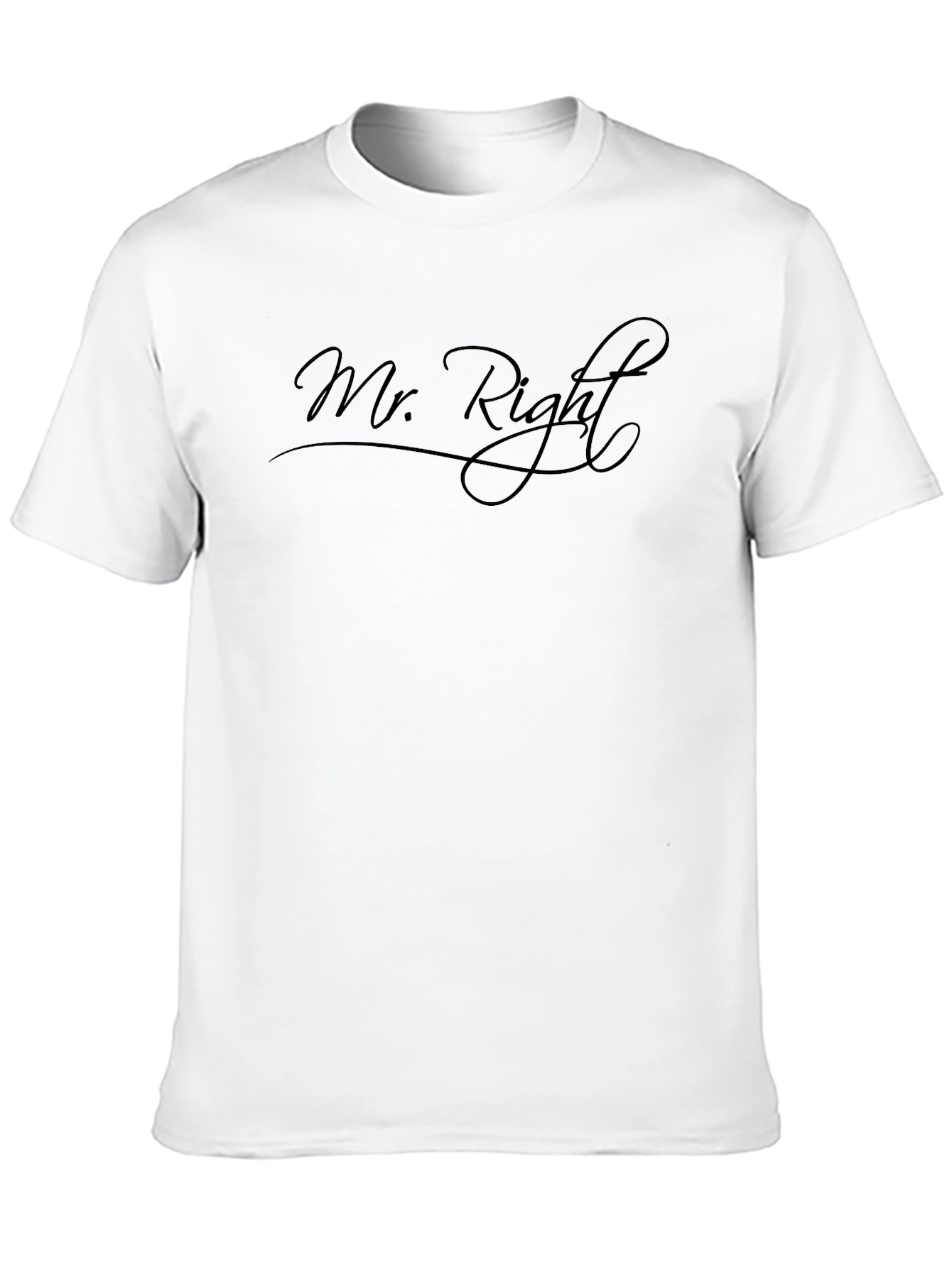 Black Mr. Right Graphic T-Shirt - Stylish Casual Wear view 10