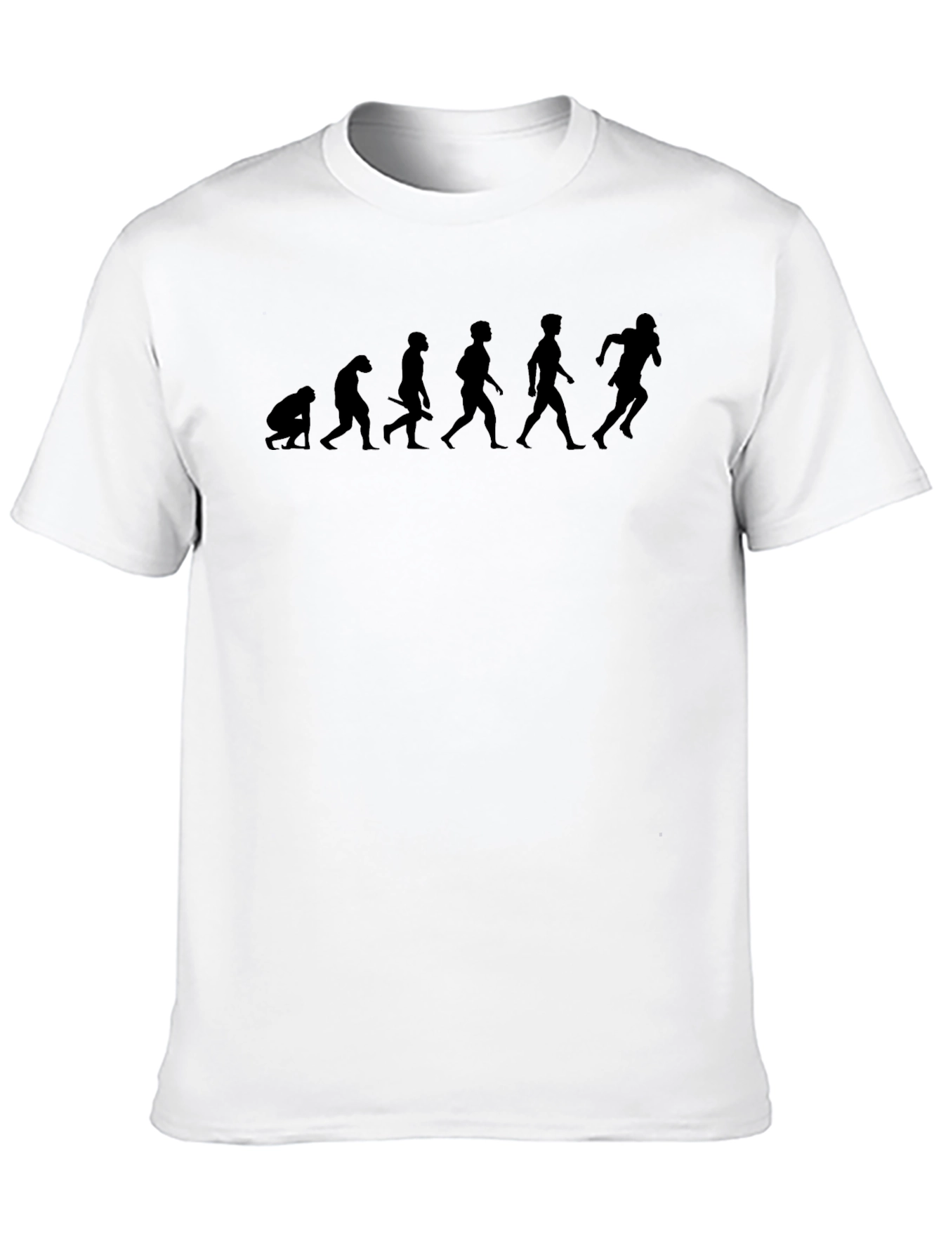 Black Evolution of Football T-Shirt - Black Cotton Tee view 10