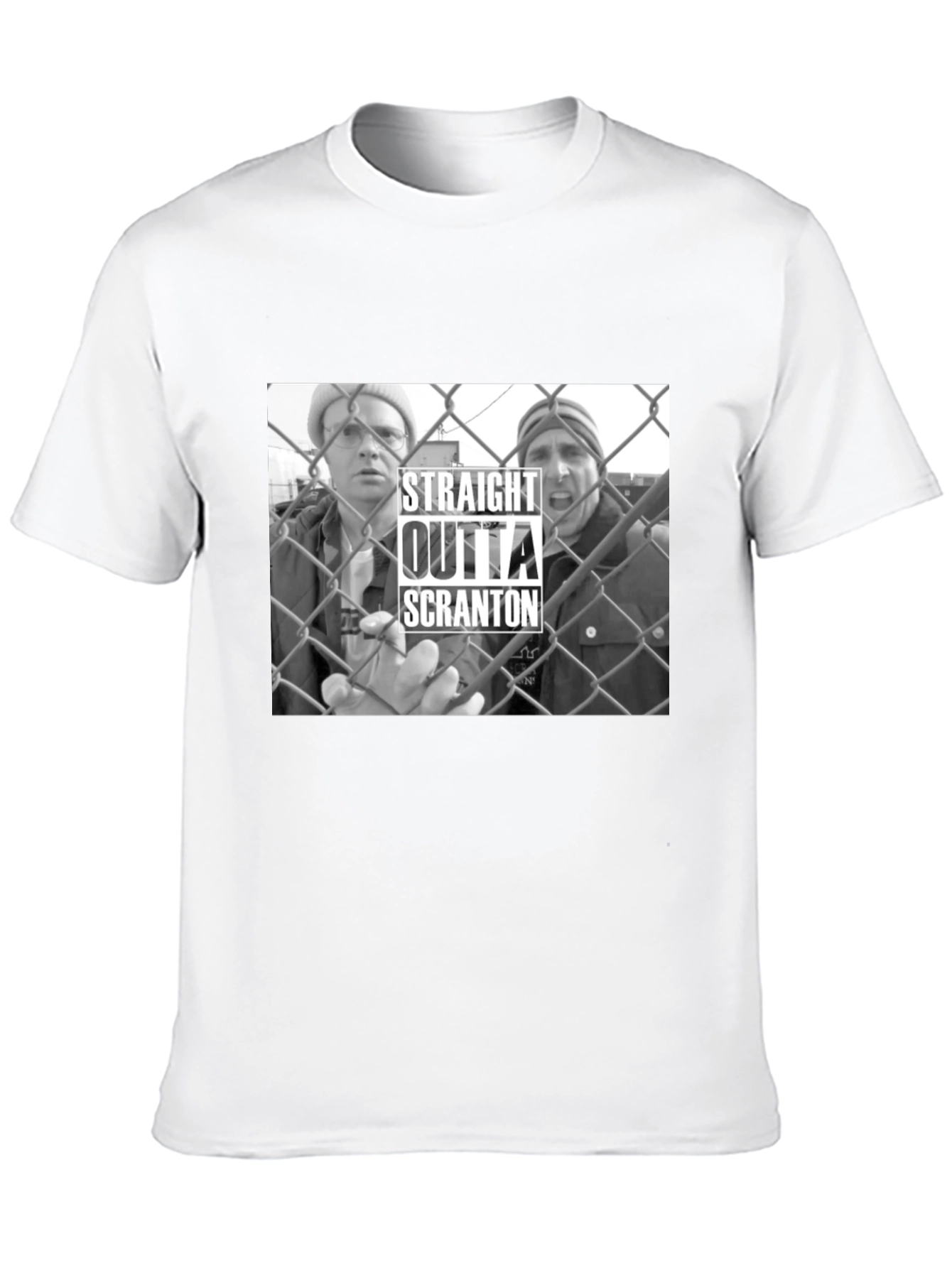 Black Straight Outta Scranton T-Shirt view 10