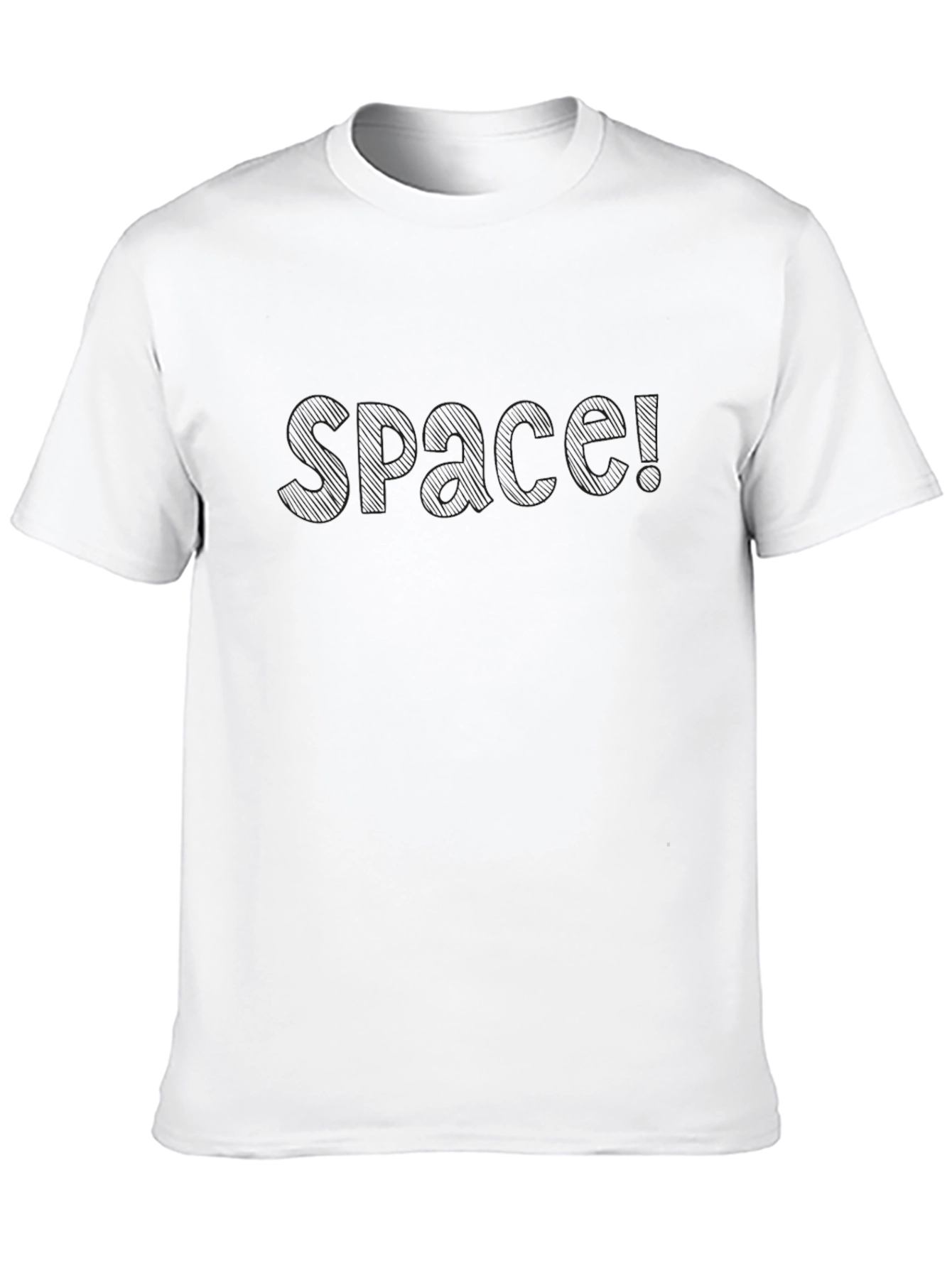 Black Men's Black SPACE! Graphic T-Shirt view 10