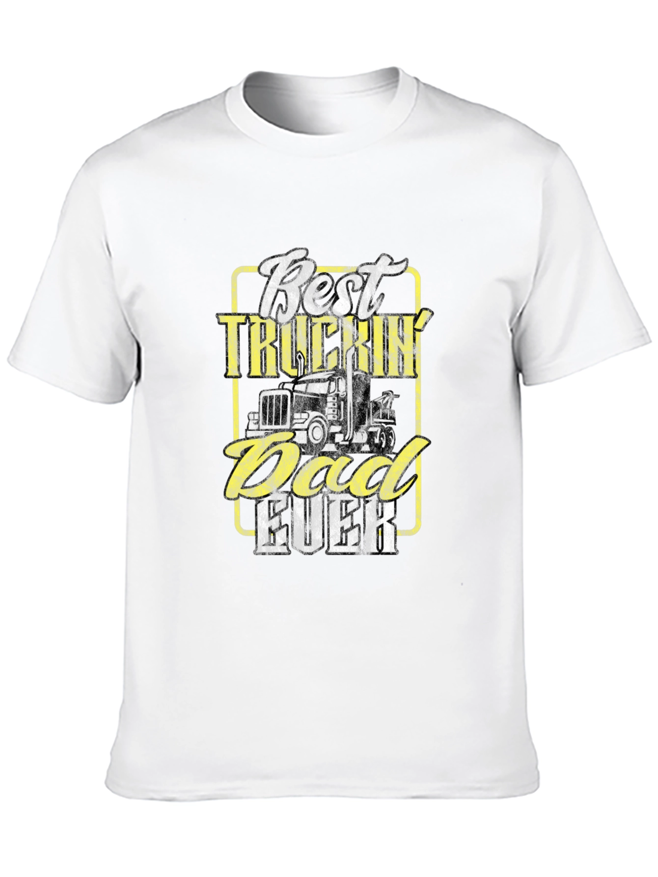 Black Best Truckin' Dad Ever - Novelty T-Shirt view 10