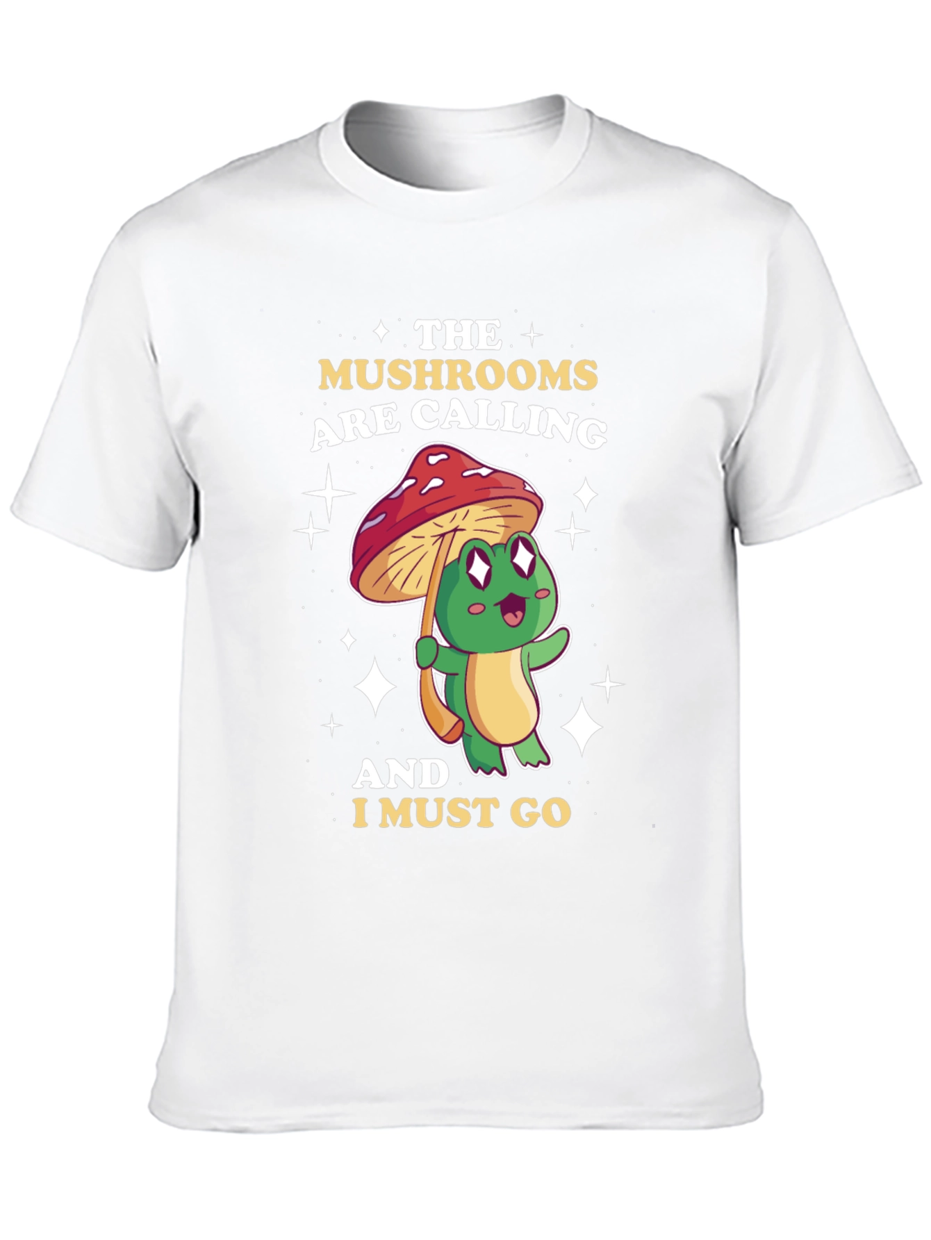 Black Mushroom Calling Frog T-Shirt view 10