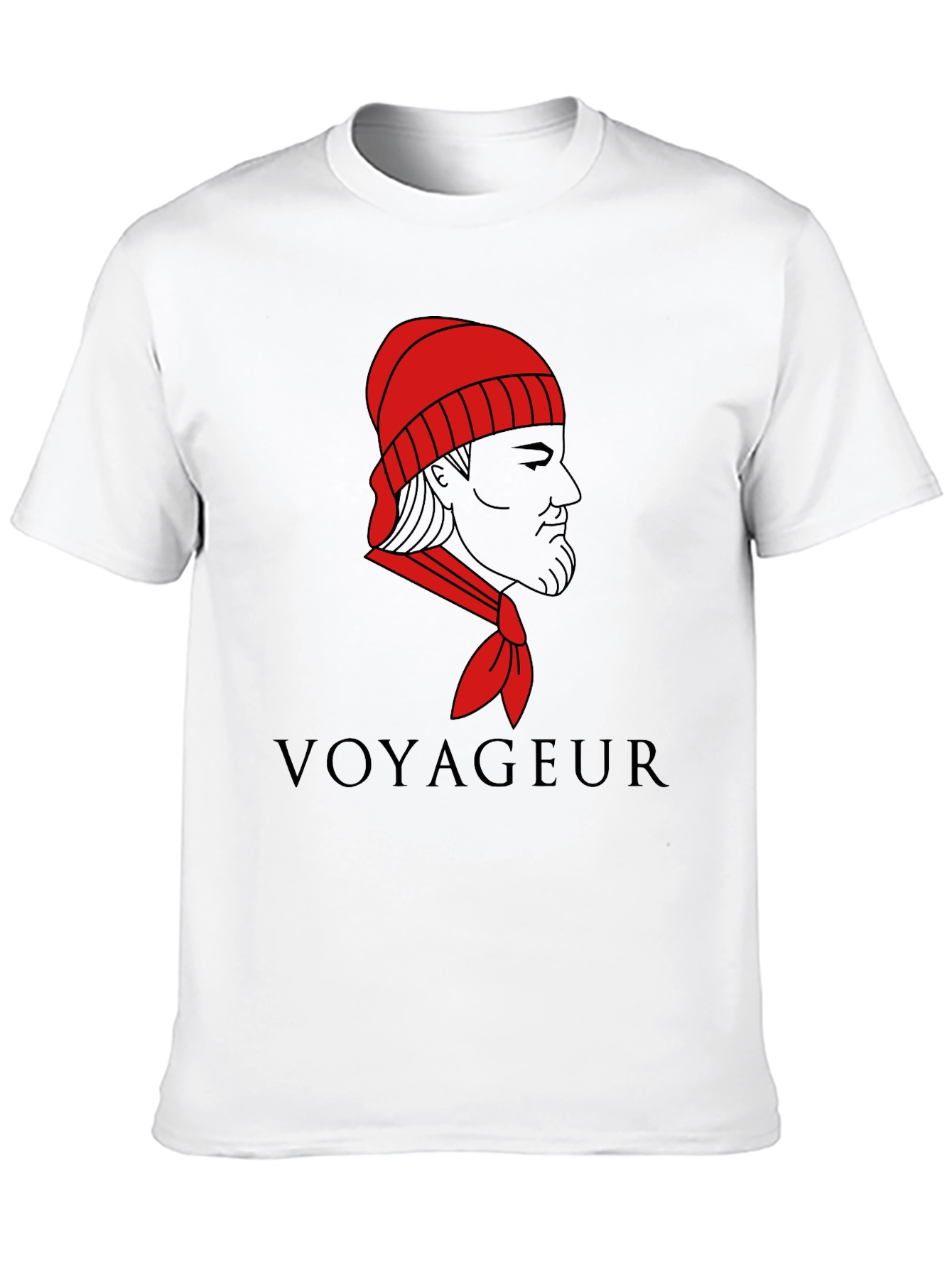 Black Voyageur Graphic T-Shirt - Black Crew Neck Tee view 10