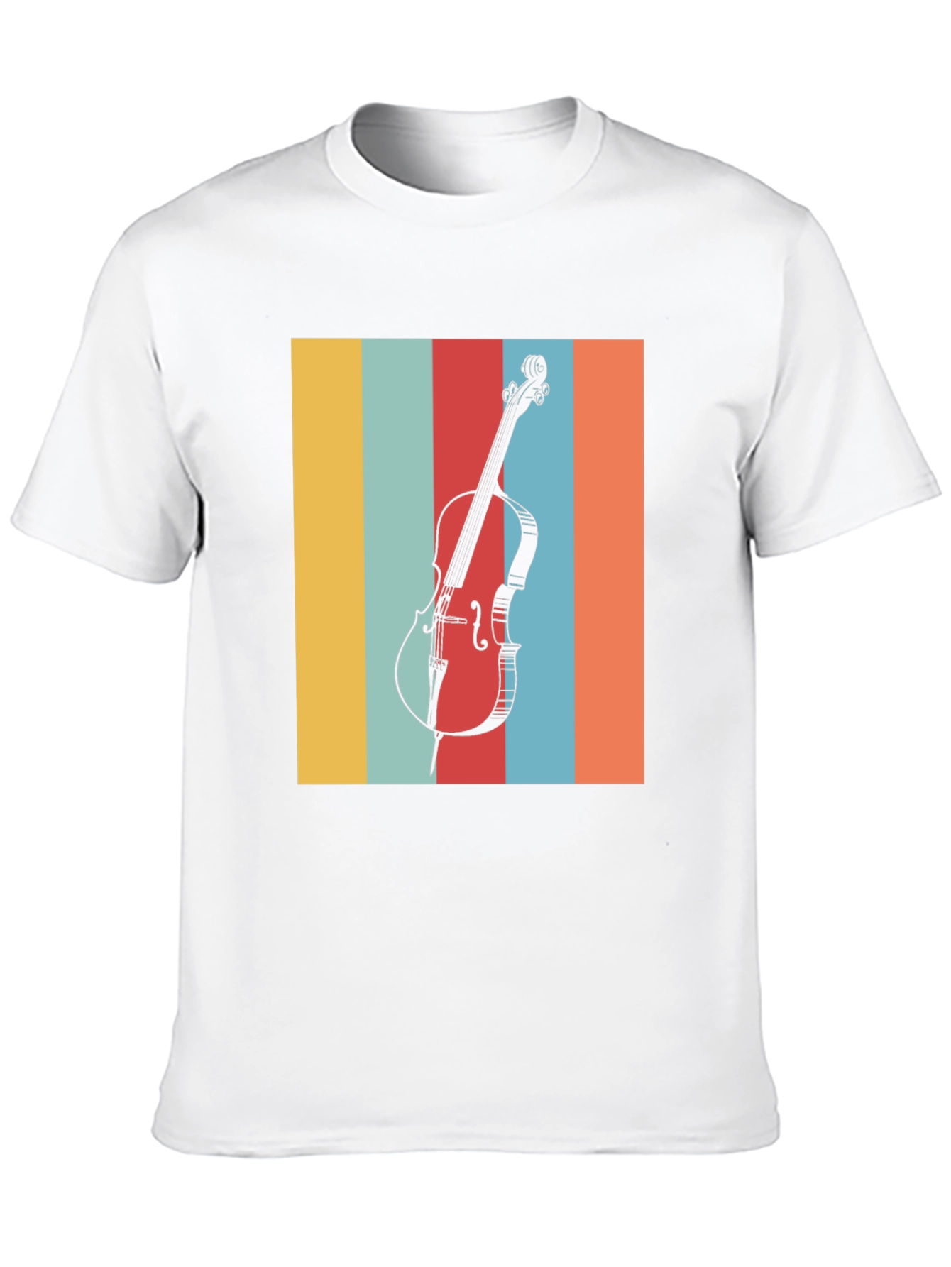 Black Retro Cello Graphic Tee - Music Lover's T-Shirt view 10