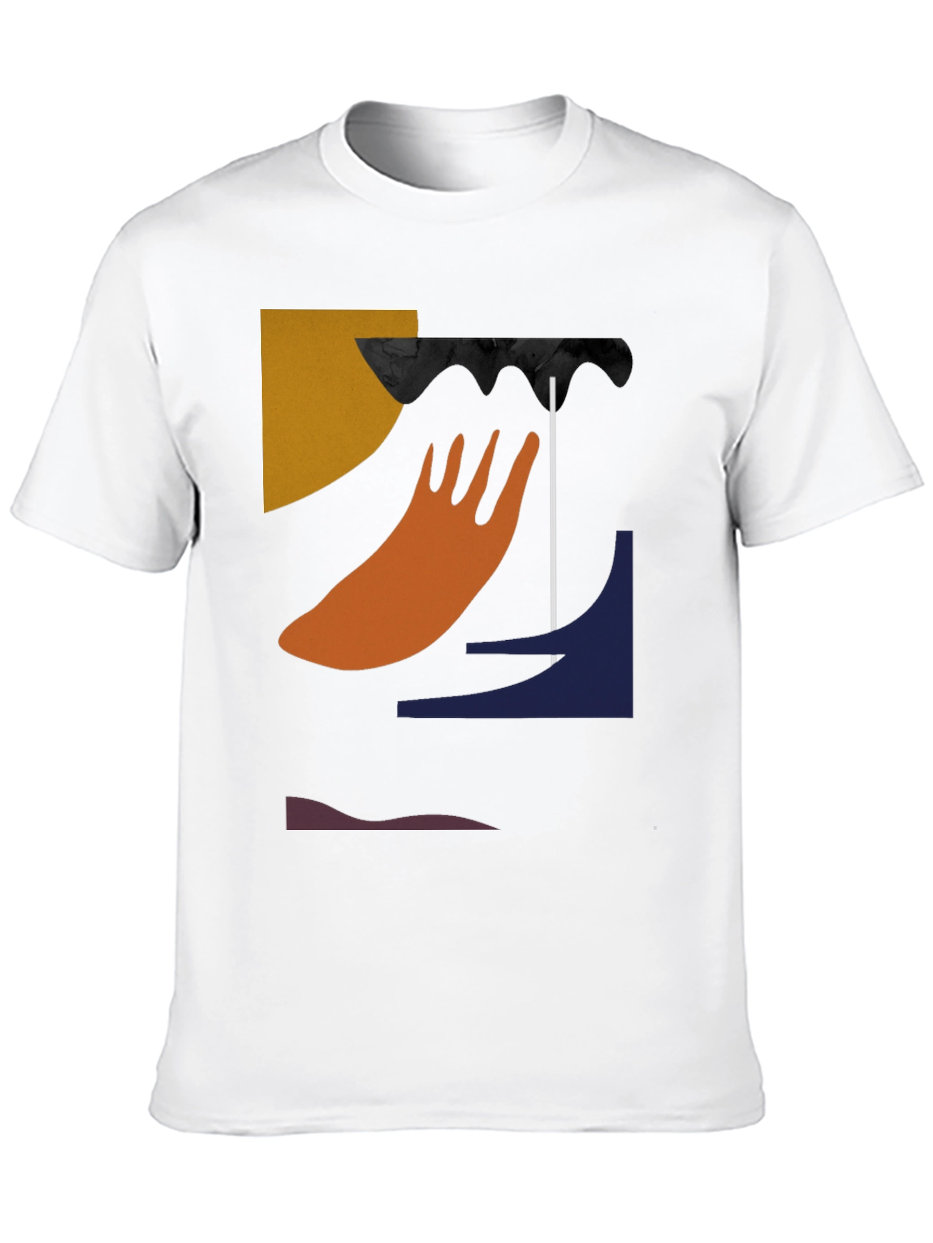 Black Abstract Graphic Black T-Shirt view 10