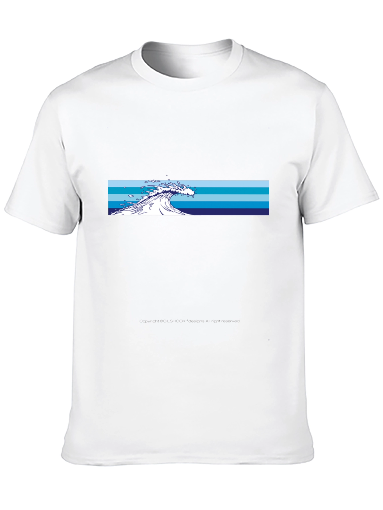 Black Ocean Wave Graphic T-Shirt - Stylish Crew Neck Tee view 10