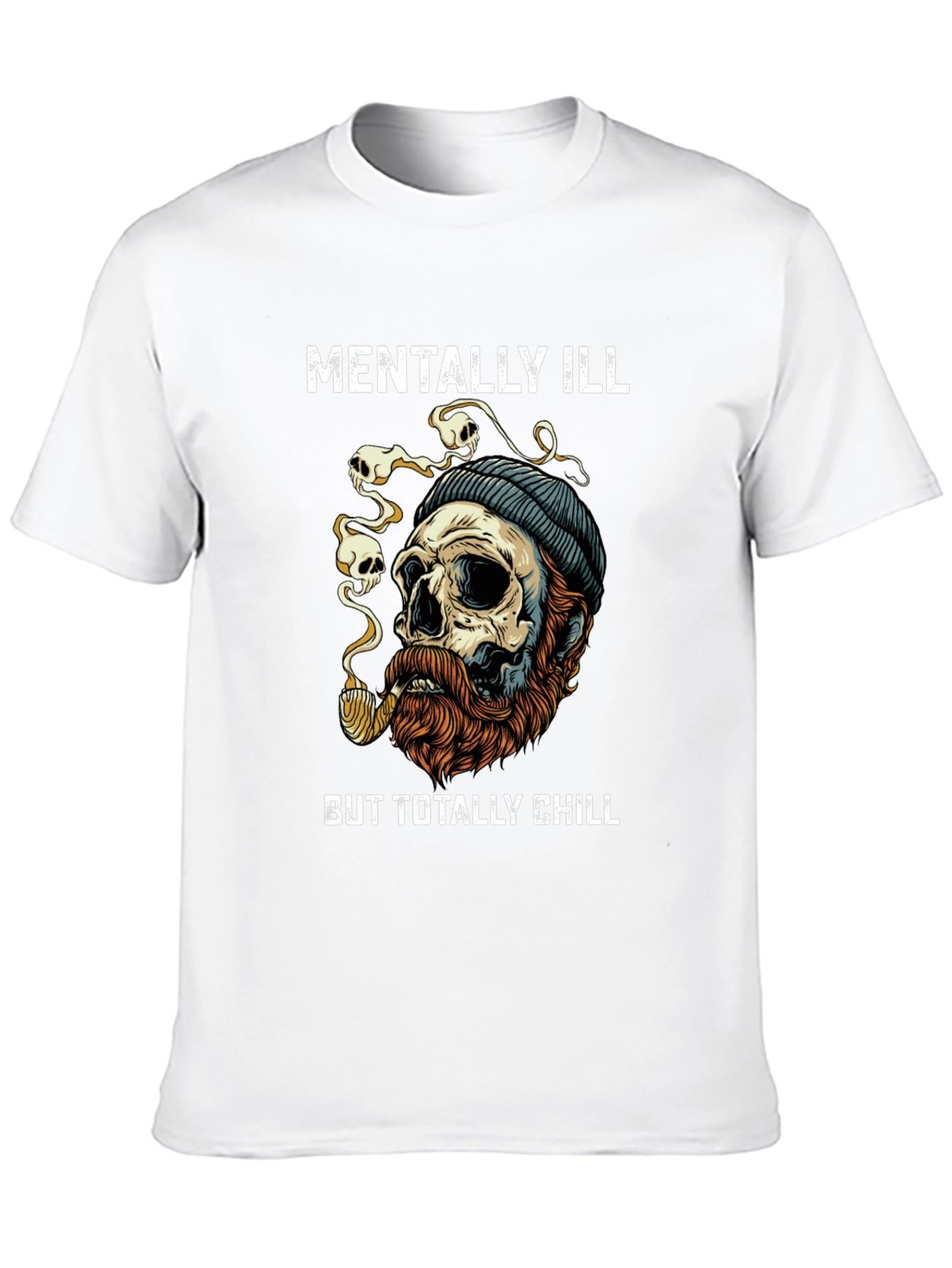 Black Mentally Ill But Totally Chill Graphic T-Shirt view 10