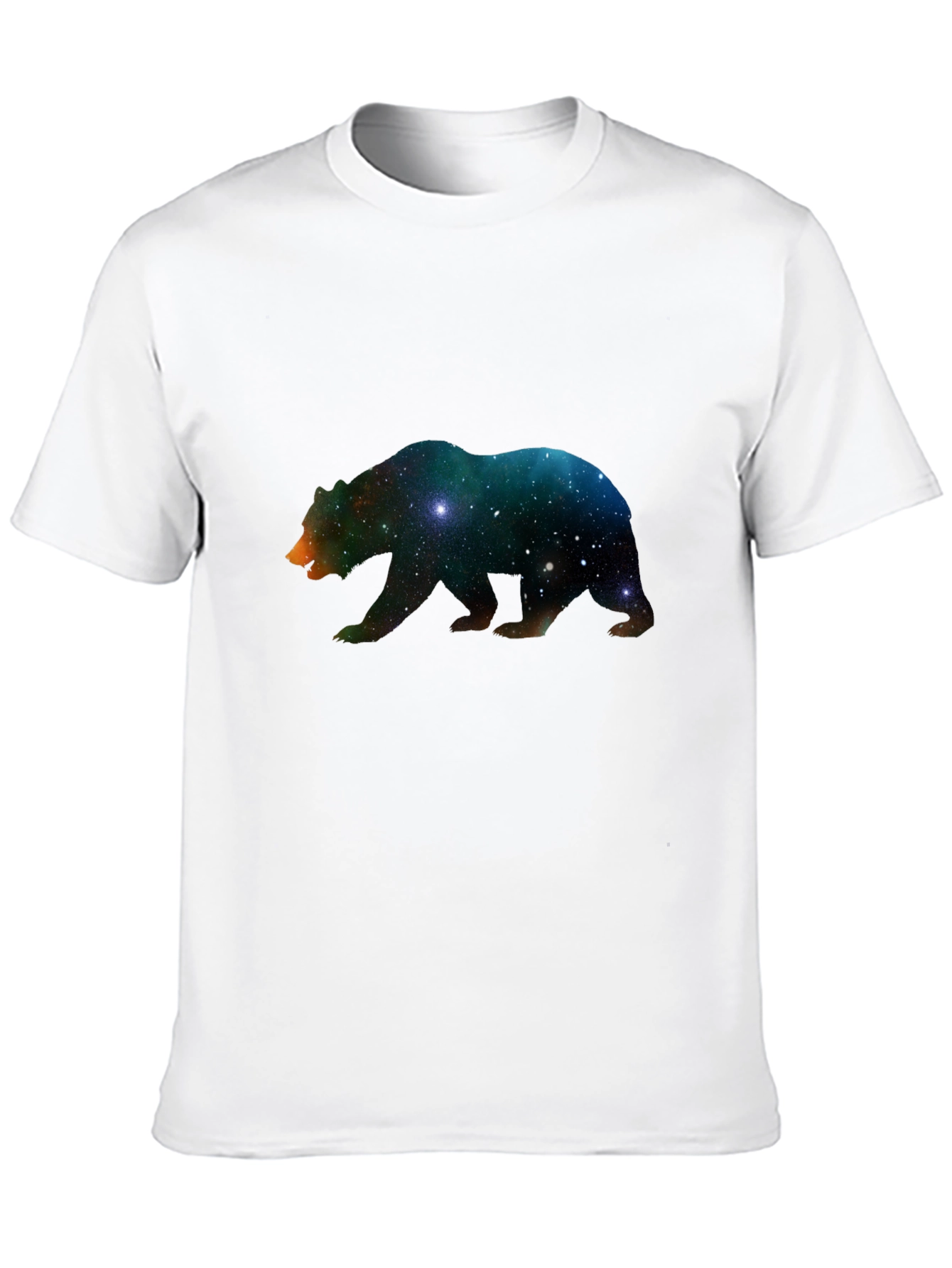 Black Cosmic Bear Graphic Tee - Black Unisex T-Shirt view 10
