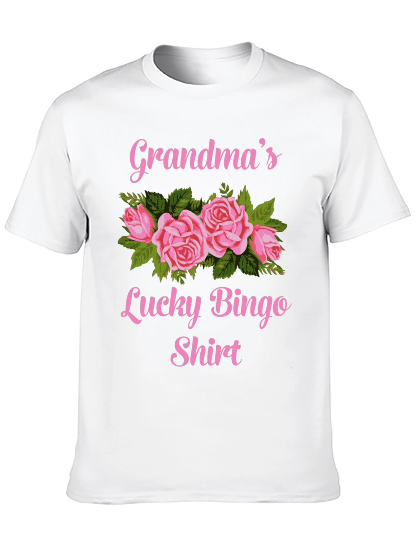 Grandma's Lucky Bingo Shirt - Floral Graphic Tee - 10