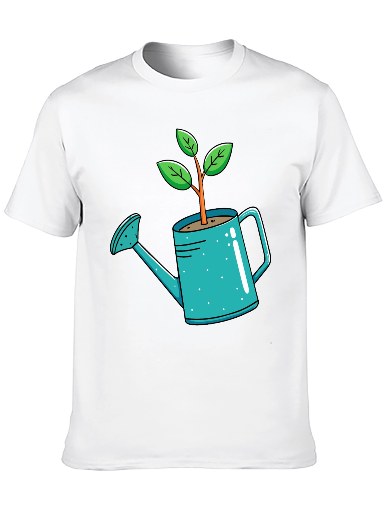 Black Plant Watering Can T-Shirt - Garden Lover Tee view 10