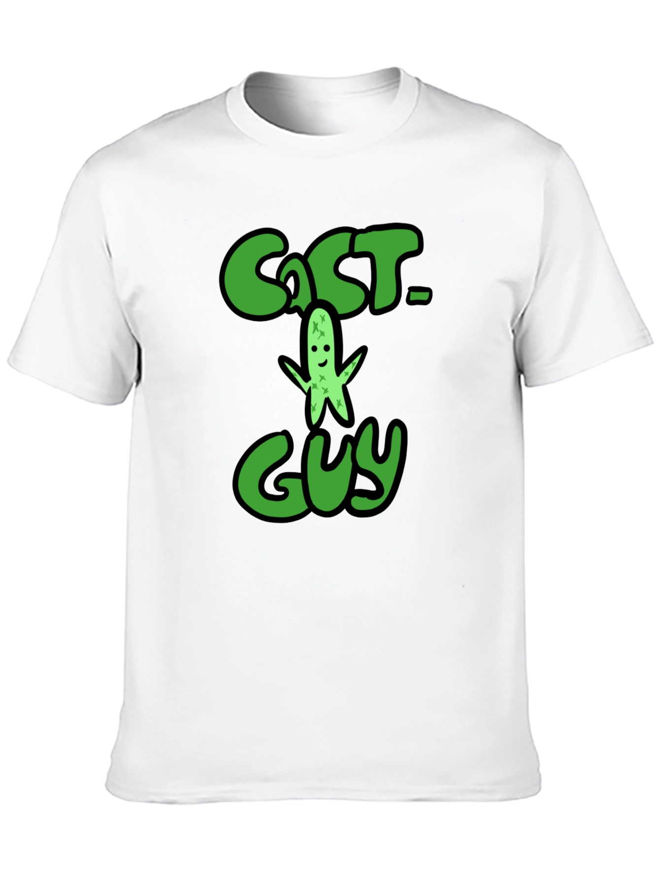 Black Cactus Guy Graphic Print T-Shirt view 10