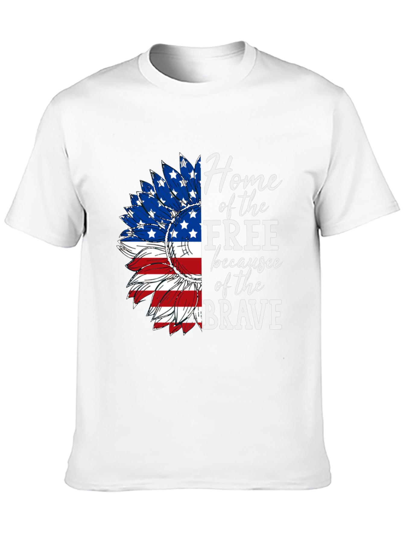 Black Patriotic Sunflower Graphic Tee - Home of the Free view 10