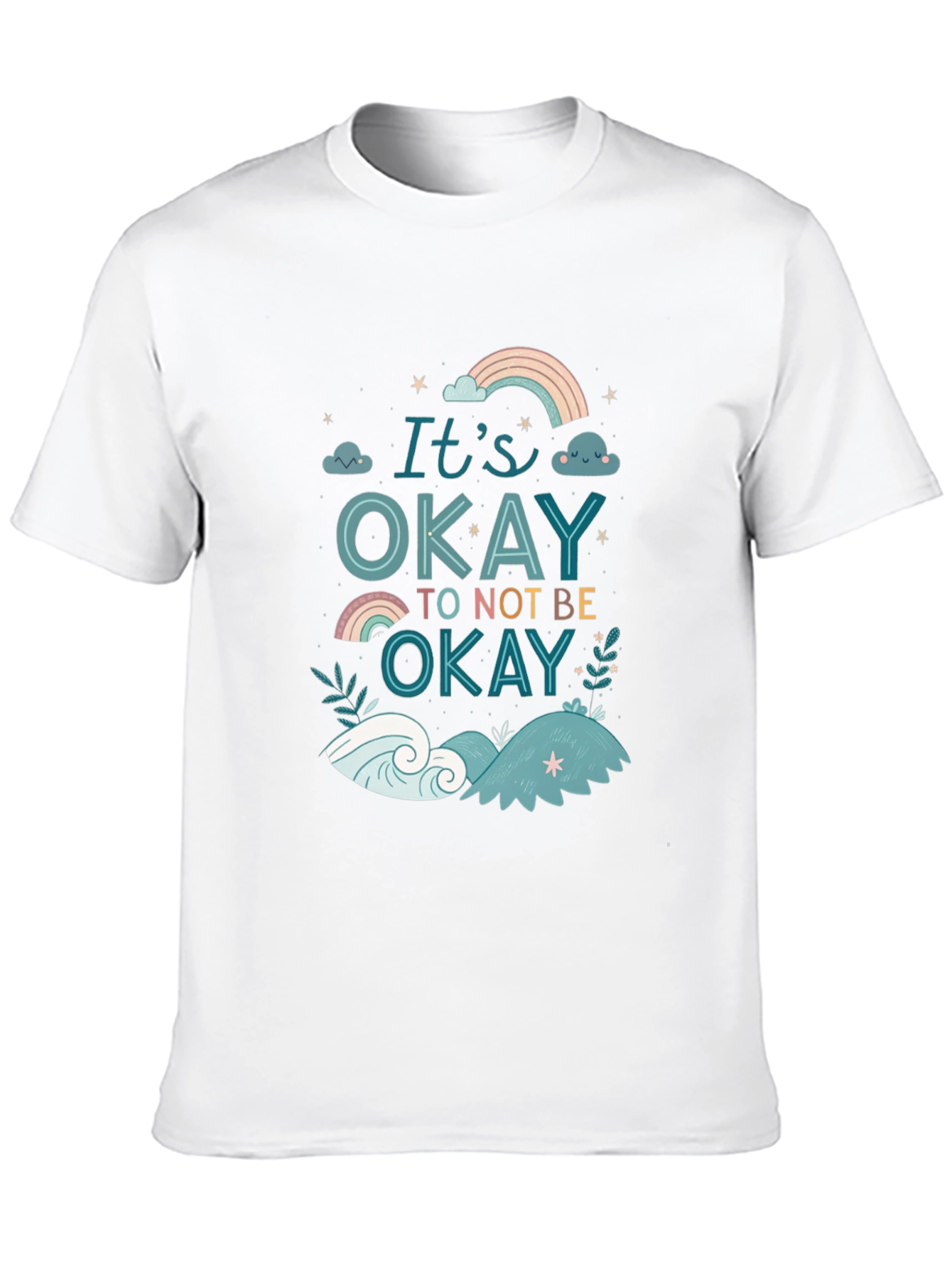 Black It's Okay To Not Be Okay Graphic Tee view 10