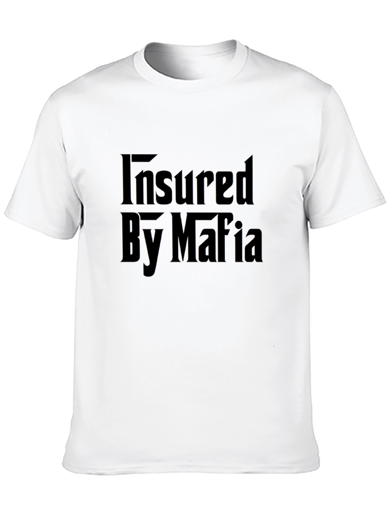 Black Insured By Mafia Graphic T-Shirt - Black view 10