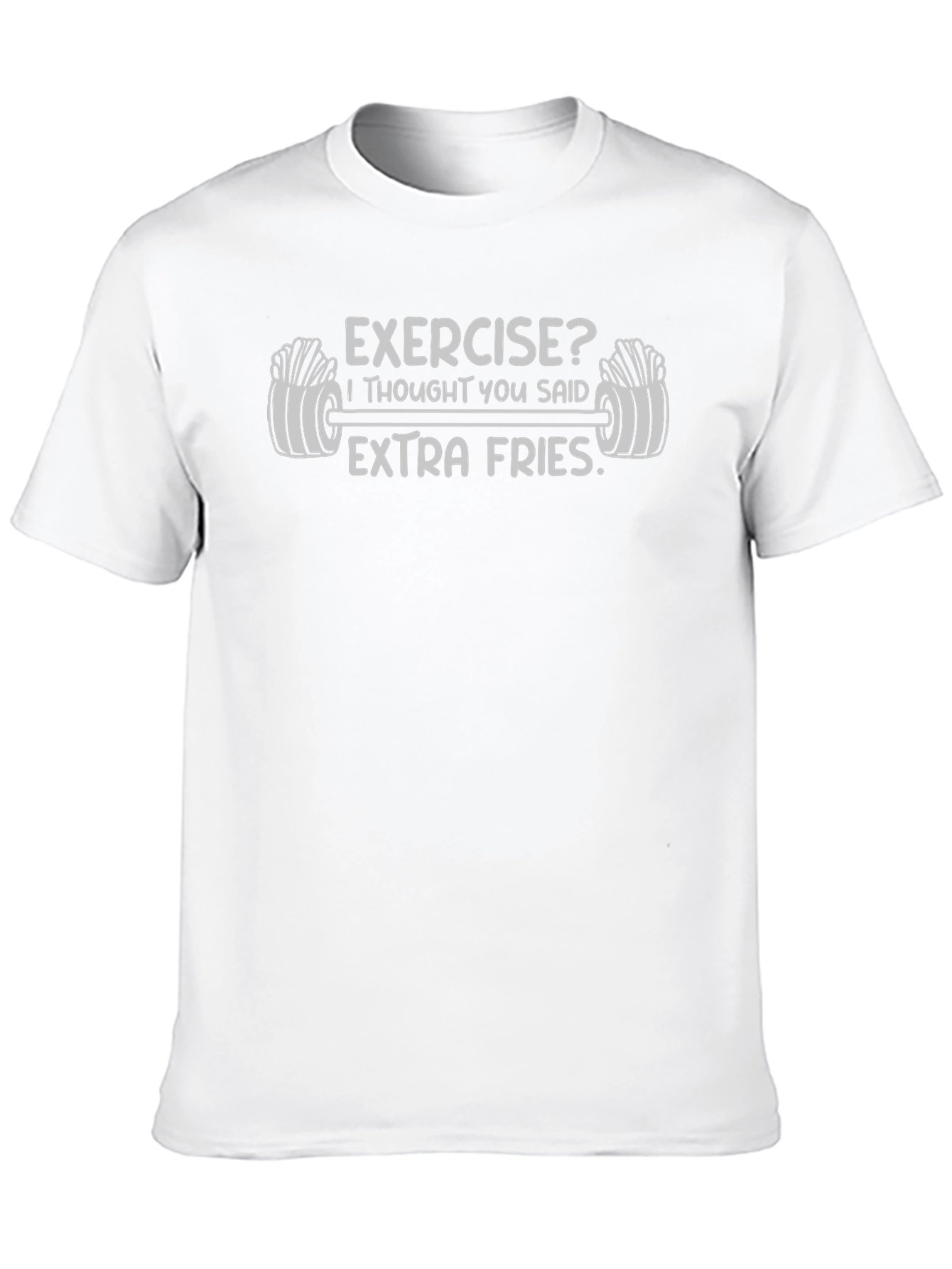 Black Exercise? Extra Fries Black Graphic Tee view 10