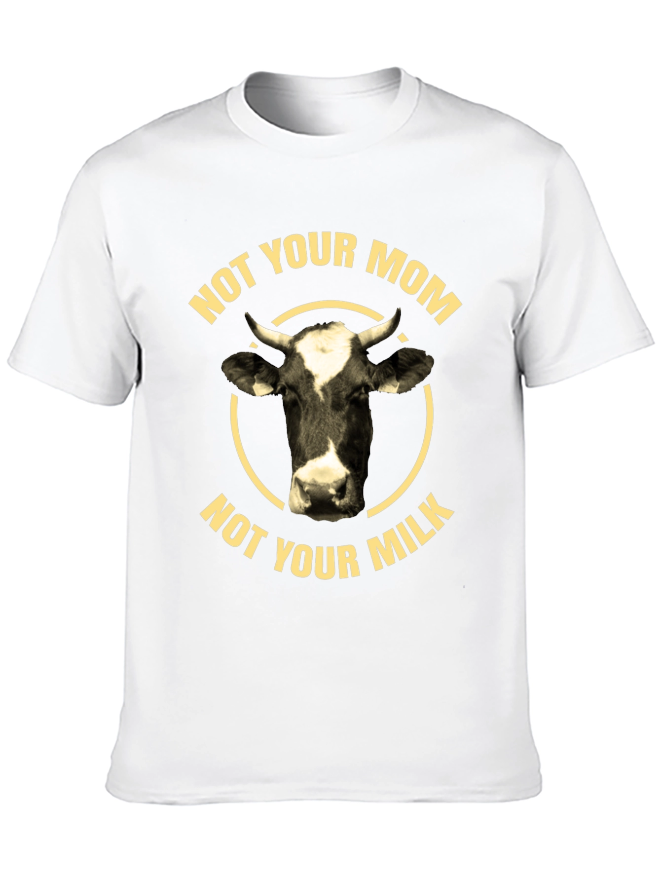 Black Not Your Mom, Not Your Milk T-Shirt - Vegan Cow Design view 10